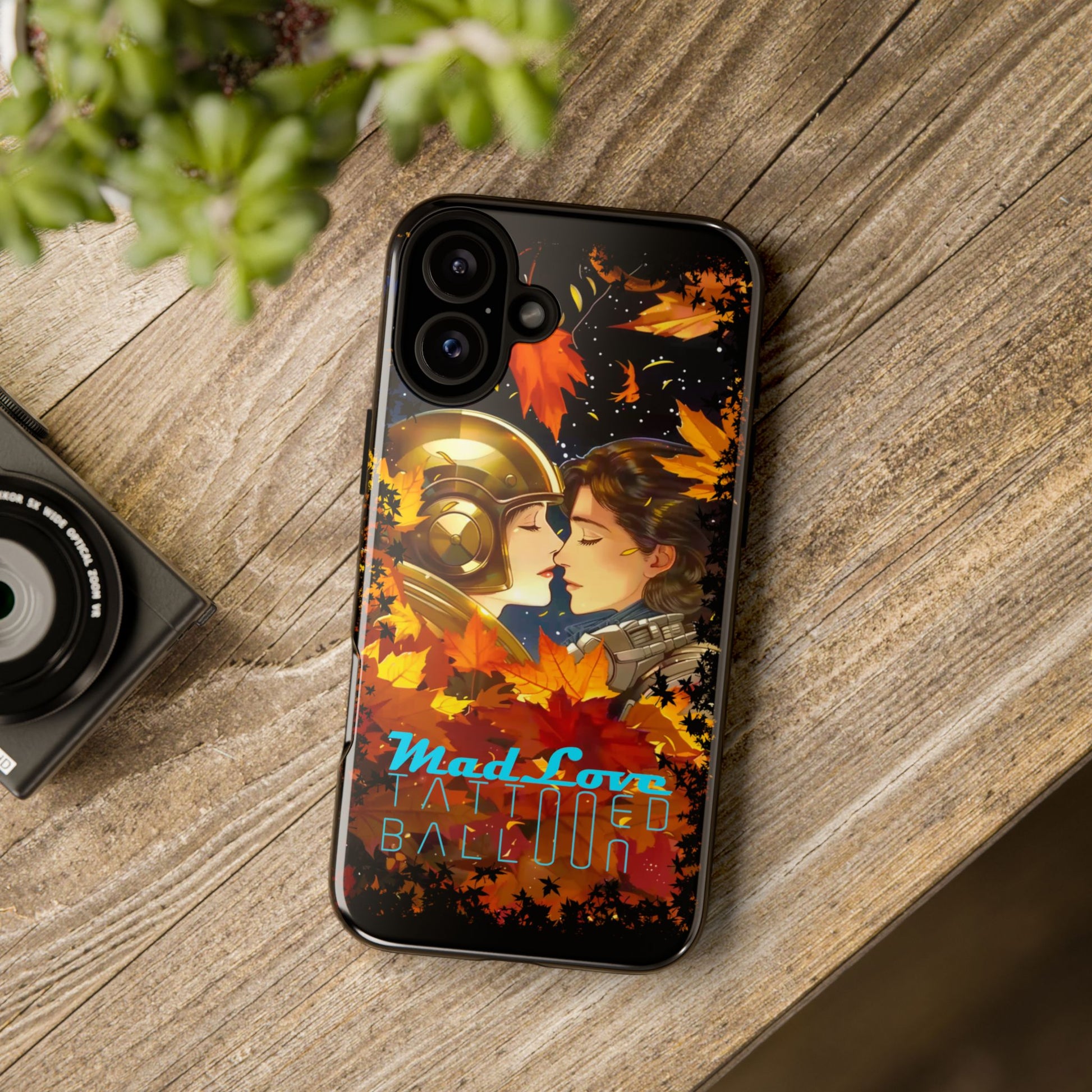 "Mad Love" Phone Case, Fall Themed Phone Accessory, Cute Couple Protector, Seasonal Tech Accessories, Gift for Him or Her