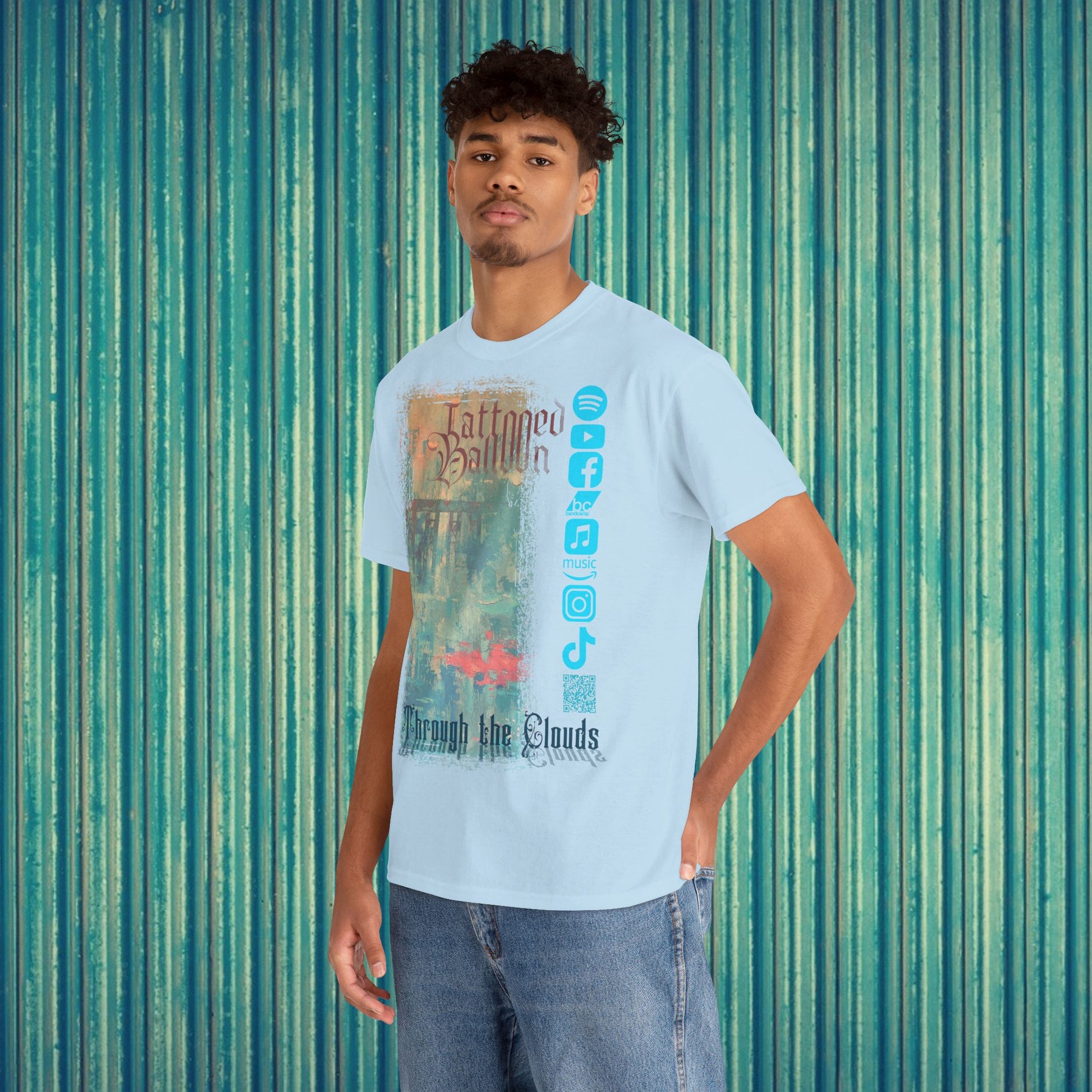 "Through The Clouds" Album Tee by Tattooed Balloon, Festival Apparel