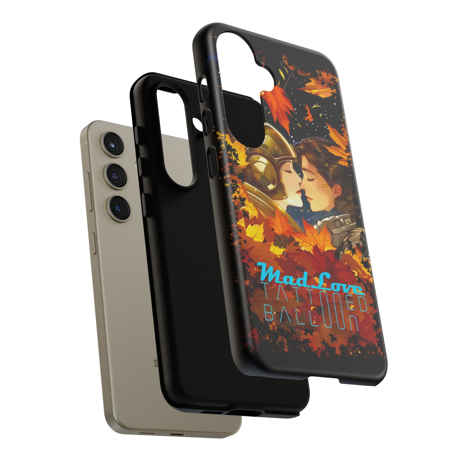 "Mad Love" Phone Case, Fall Themed Phone Accessory, Cute Couple Protector, Seasonal Tech Accessories, Gift for Him or Her