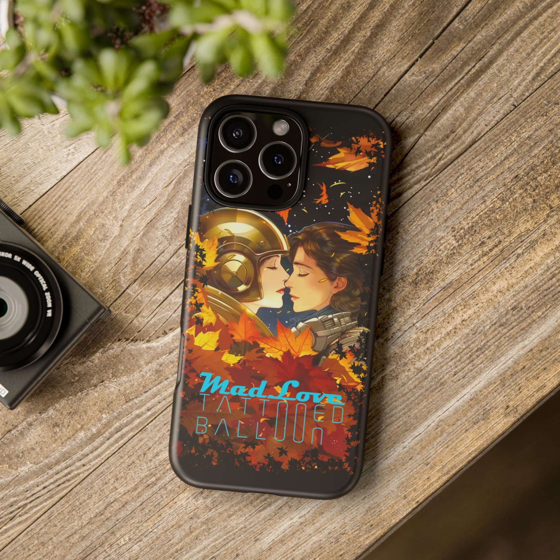 "Mad Love" Phone Case, Fall Themed Phone Accessory, Cute Couple Protector, Seasonal Tech Accessories, Gift for Him or Her