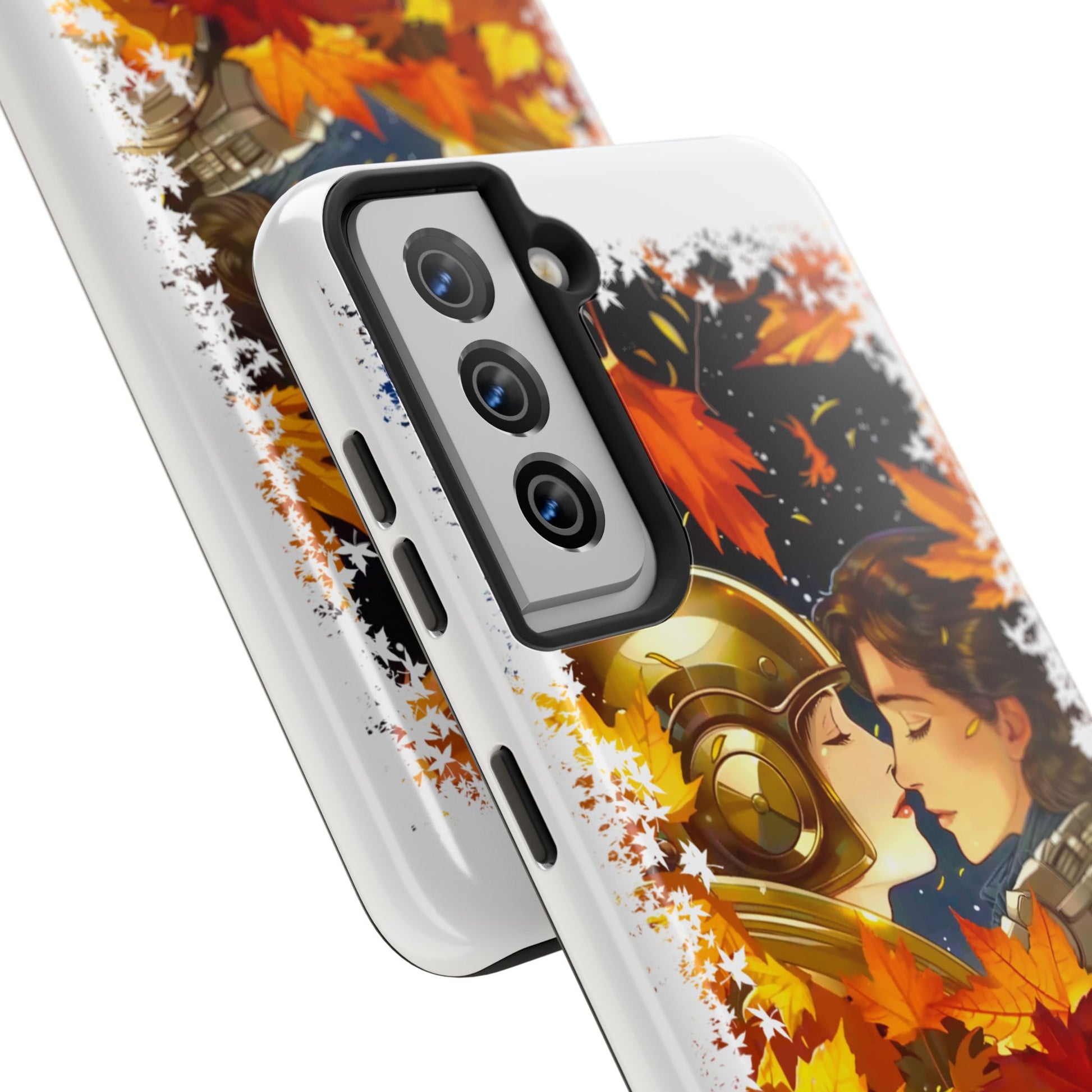 "Mad Love" Phone Case, Fall Themed,  Protector, Seasonal Tech Accessories, white.