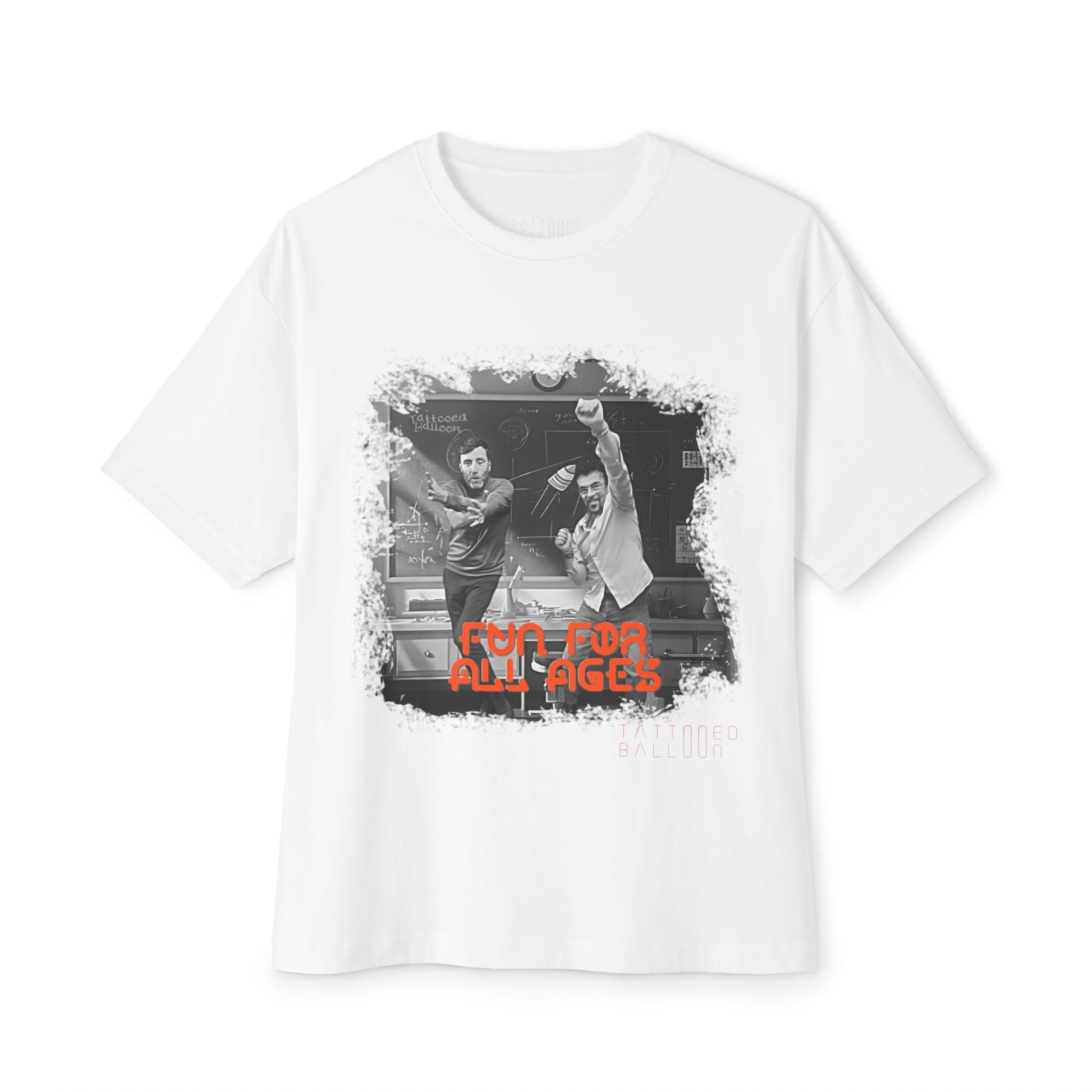 "Hypersonic" from Tattooed Balloons album "Fun For All Ages"  Unisex Oversized Boxy Tee