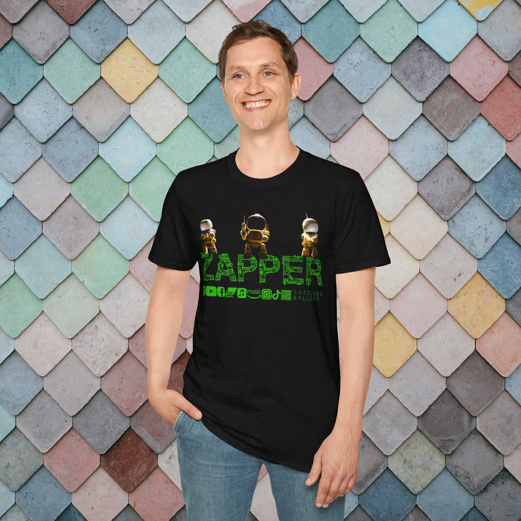 Zapper T-Shirt, Vibrant Graphic Tee with Fun Animation, Easygoing Streetwear, Gift for Gamers, Casual Summer Top