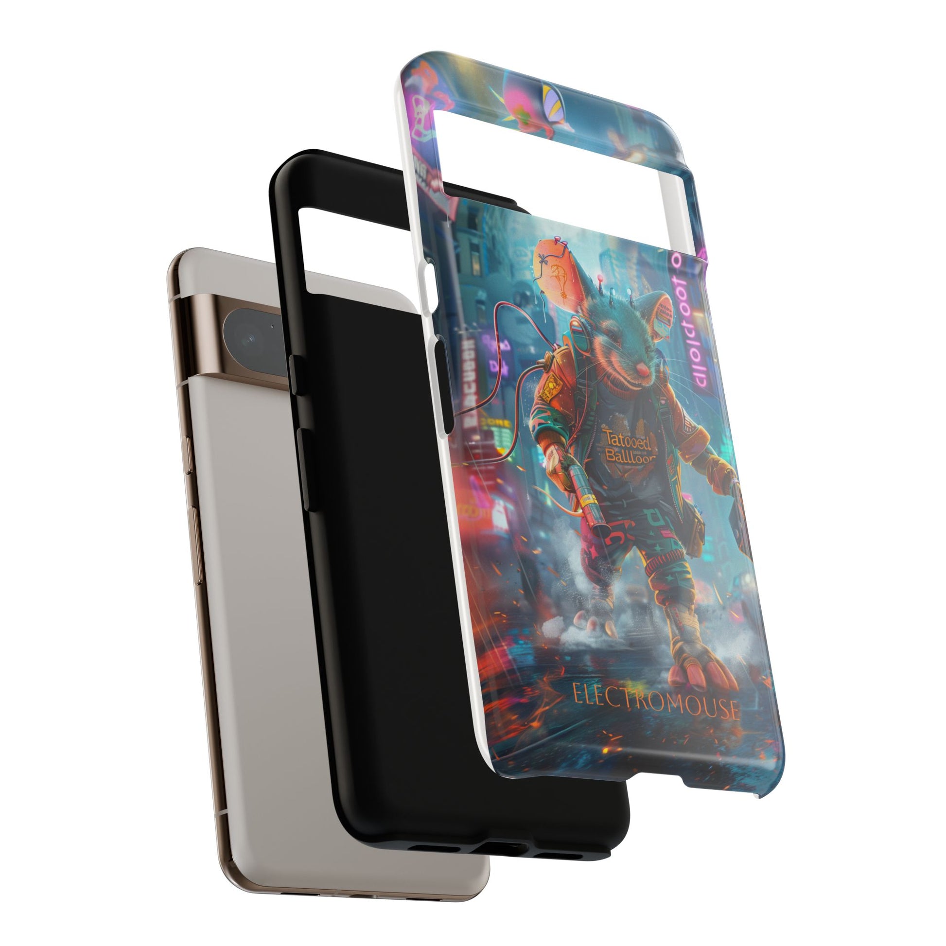 Electromouse Cyber City Design from Tattooed Balloon's 'Dirty Circuits' Album, Phone Cases