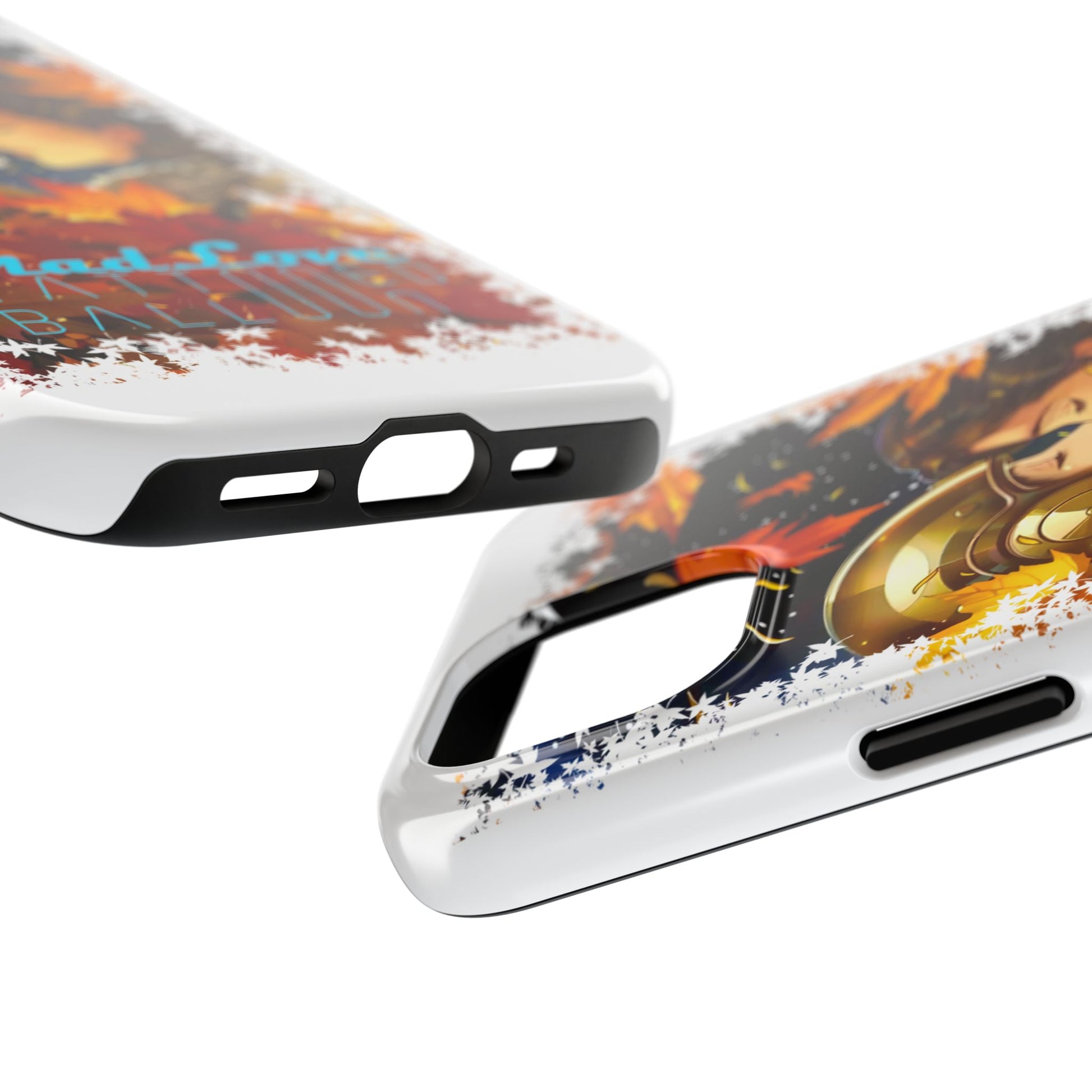 "Mad Love" Phone Case, Fall Themed,  Protector, Seasonal Tech Accessories, white.