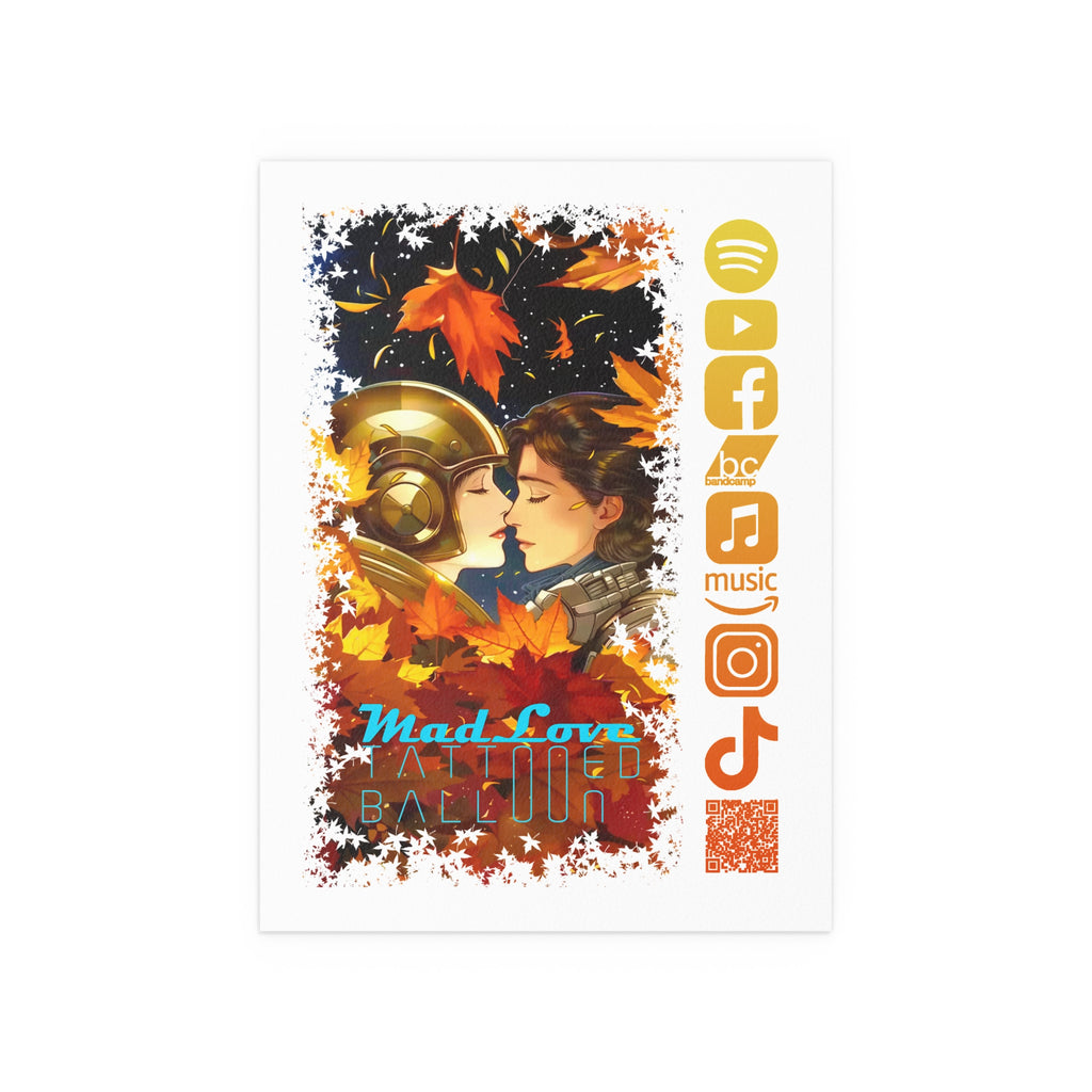 Silk Poster of Mad Love by Tattooed Balloon  (White Background)