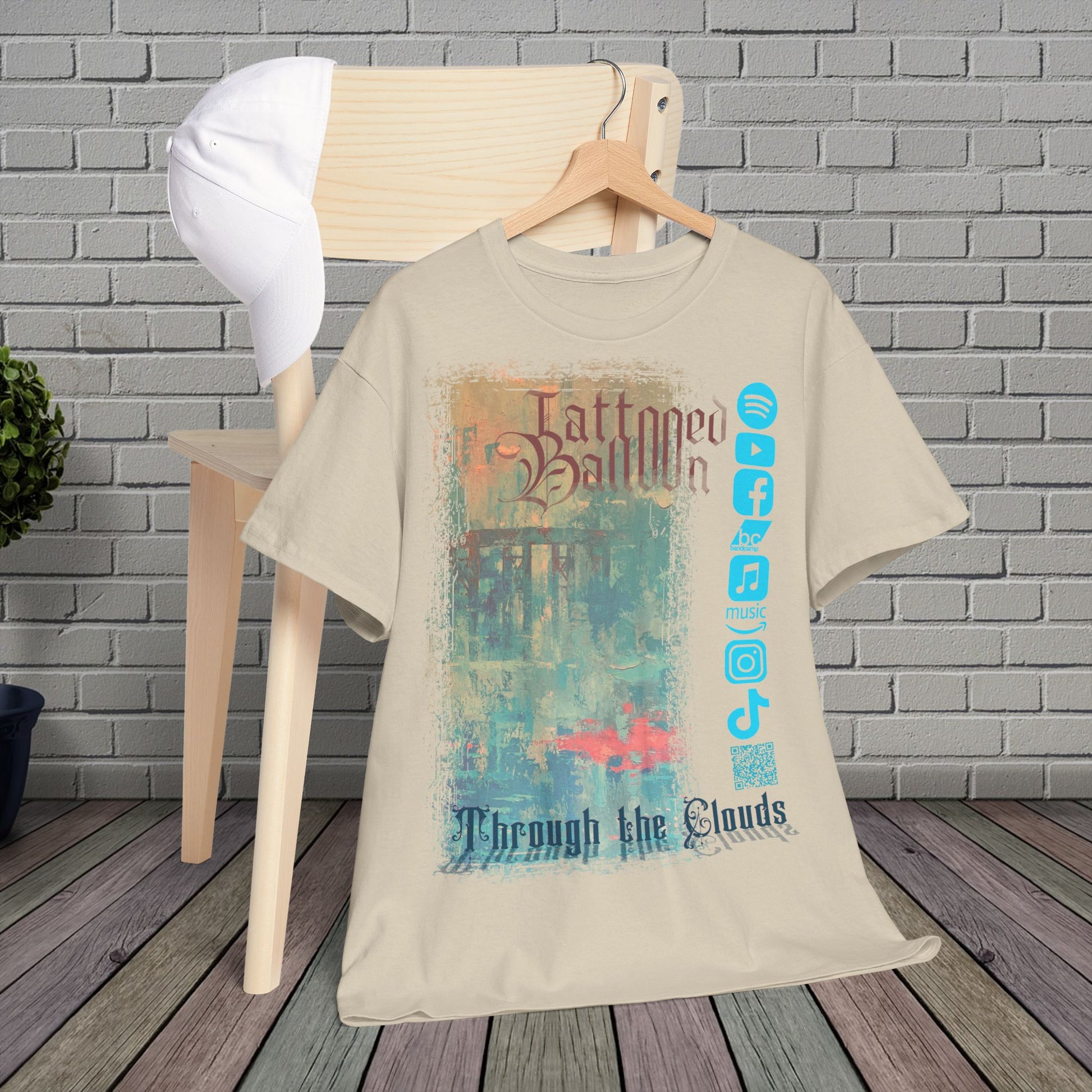 "Through The Clouds" Album Tee by Tattooed Balloon, Festival Apparel