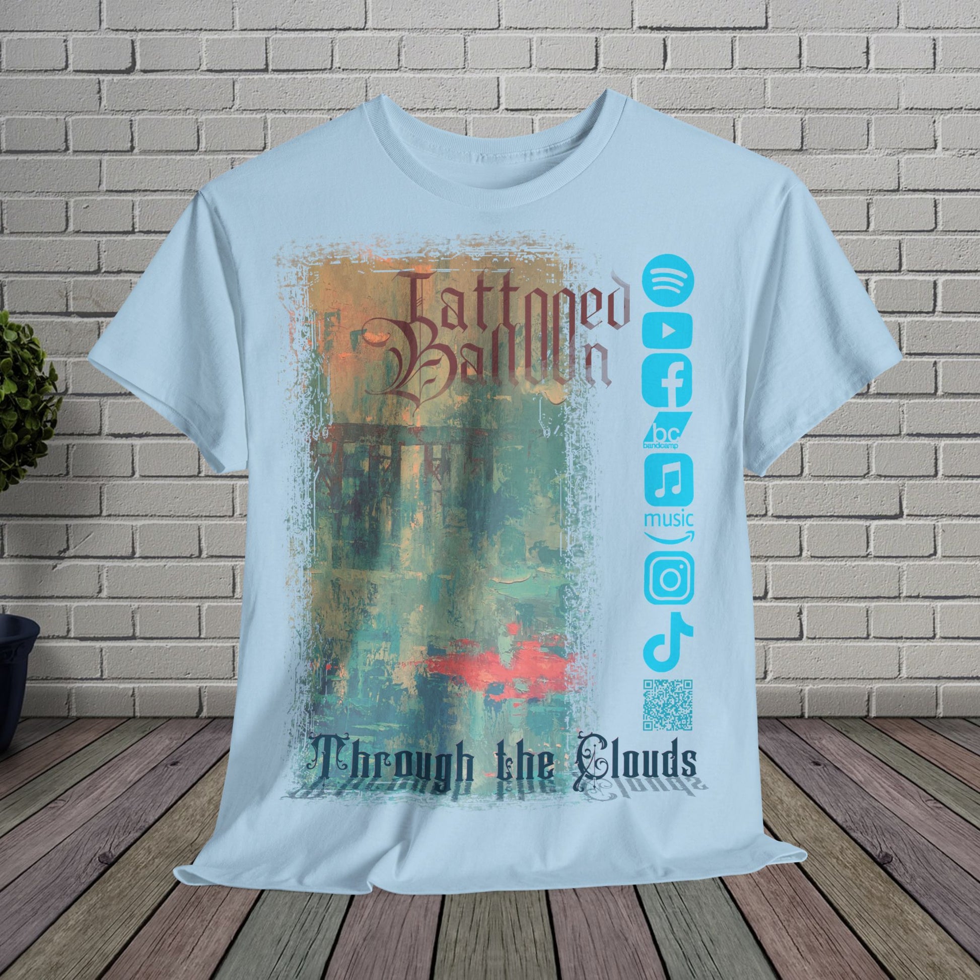 "Through The Clouds" Album Tee by Tattooed Balloon, Festival Apparel