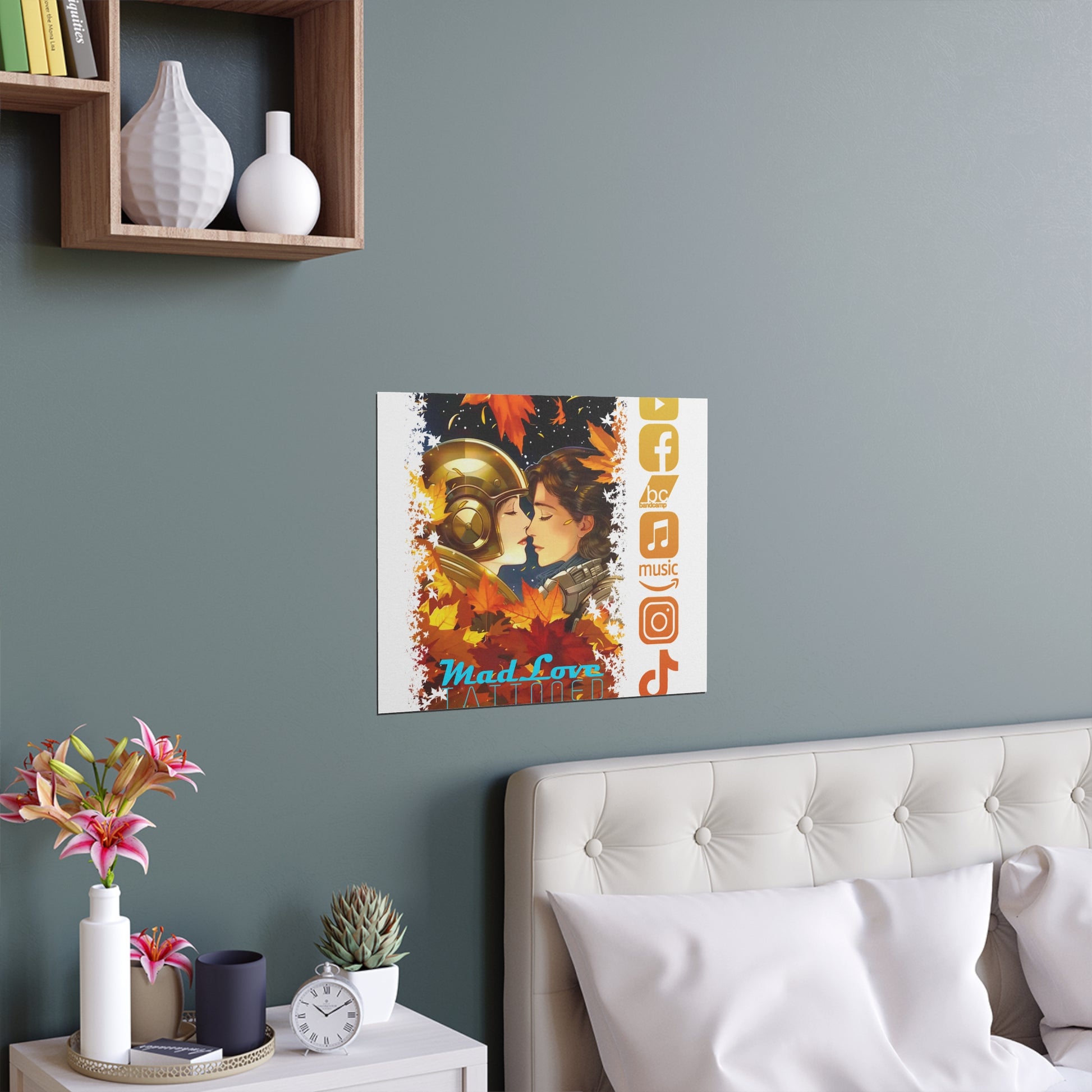 Silk Poster of Mad Love by Tattooed Balloon  (White Background)