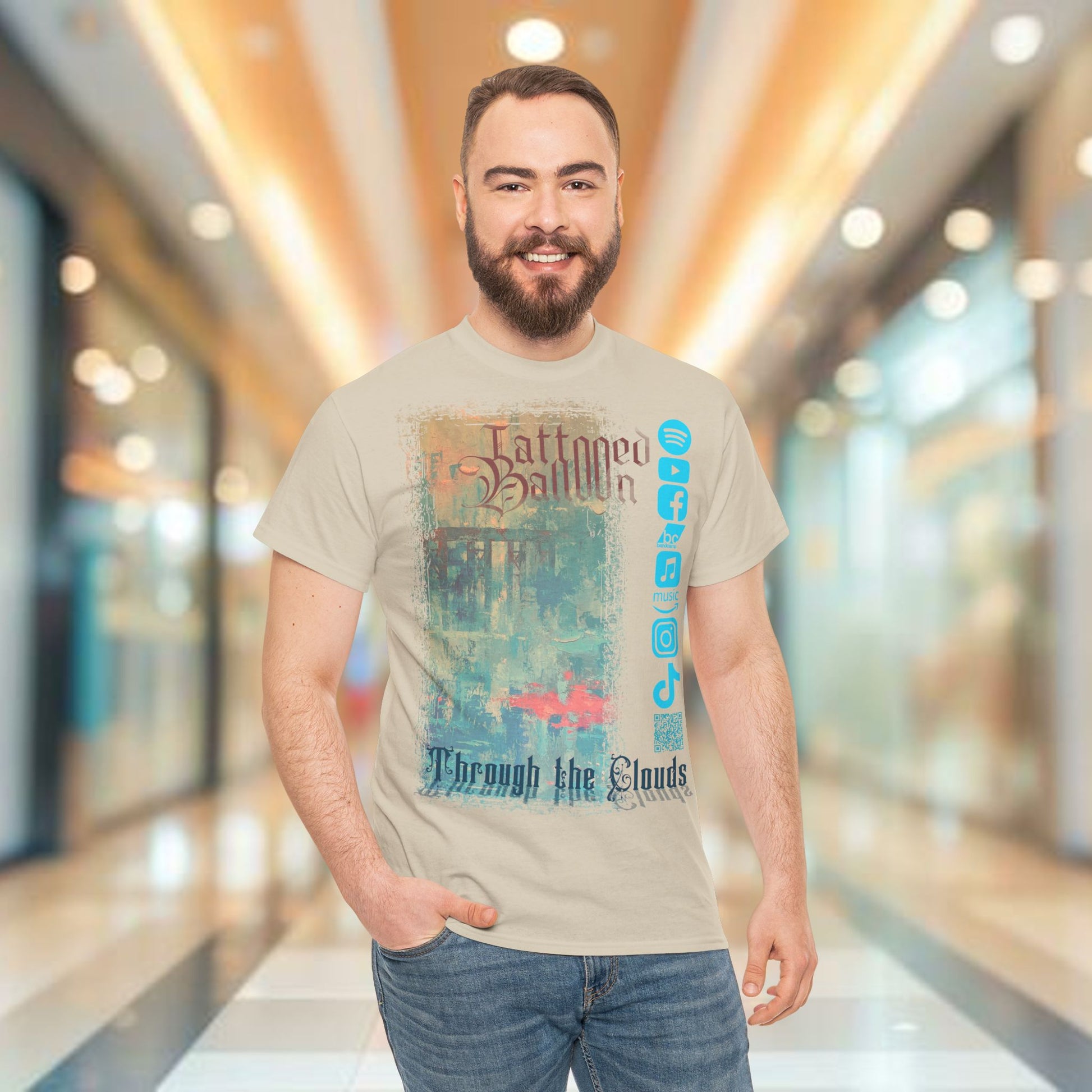 "Through The Clouds" Album Tee by Tattooed Balloon, Festival Apparel