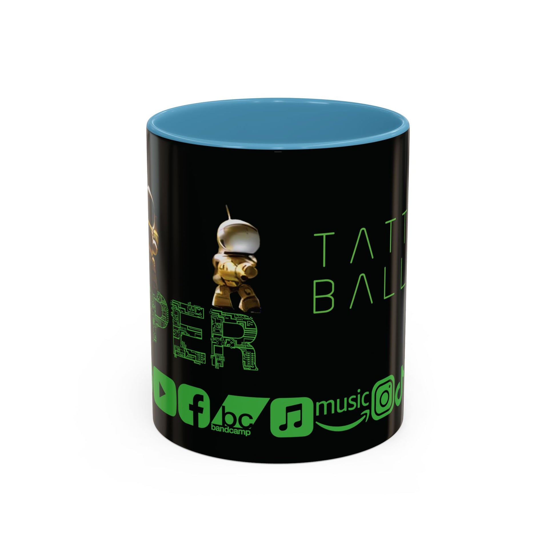 "Zapper" by Tattooed Balloon,  Accent Coffee Mug for TB Lovers