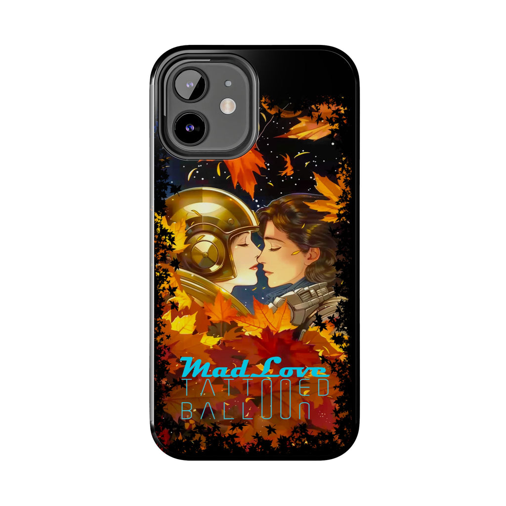 Tattooed Balloon, Unique Phone Covers, Mad Love Design, Autumn Vibes, Romantic Quotes Tough Phone Cases for Her | Fall Accessories, Couple Gifts,