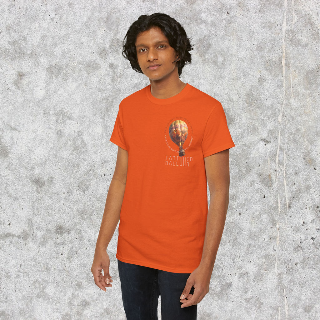 Tattooed Balloon Tee, Casual Wear, Outdoor Adventure T-Shirt, Festival Apparel, Summer Vibes Clothing, Unique Gift Idea
