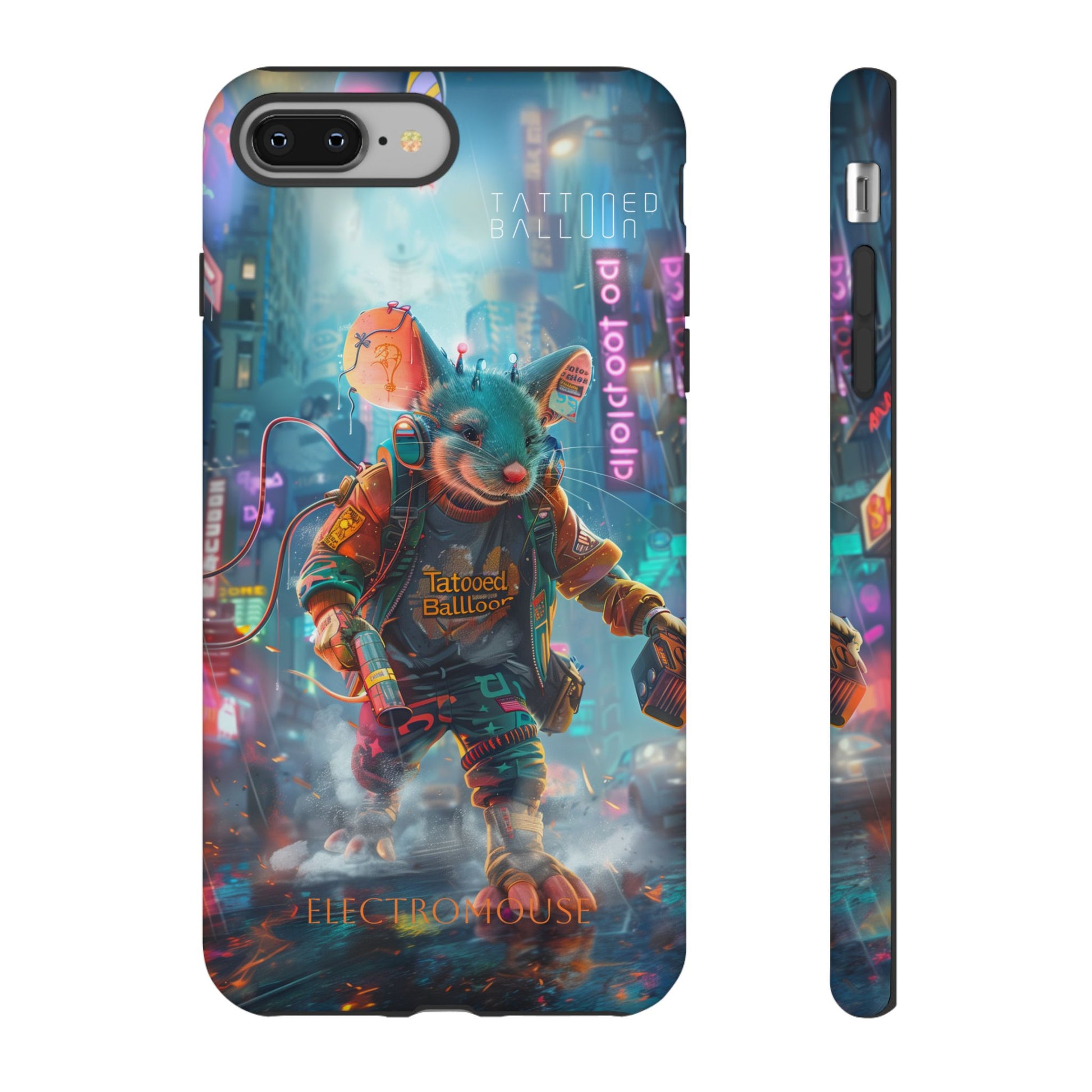 Electromouse Cyber City Design from Tattooed Balloon's 'Dirty Circuits' Album, Phone Cases