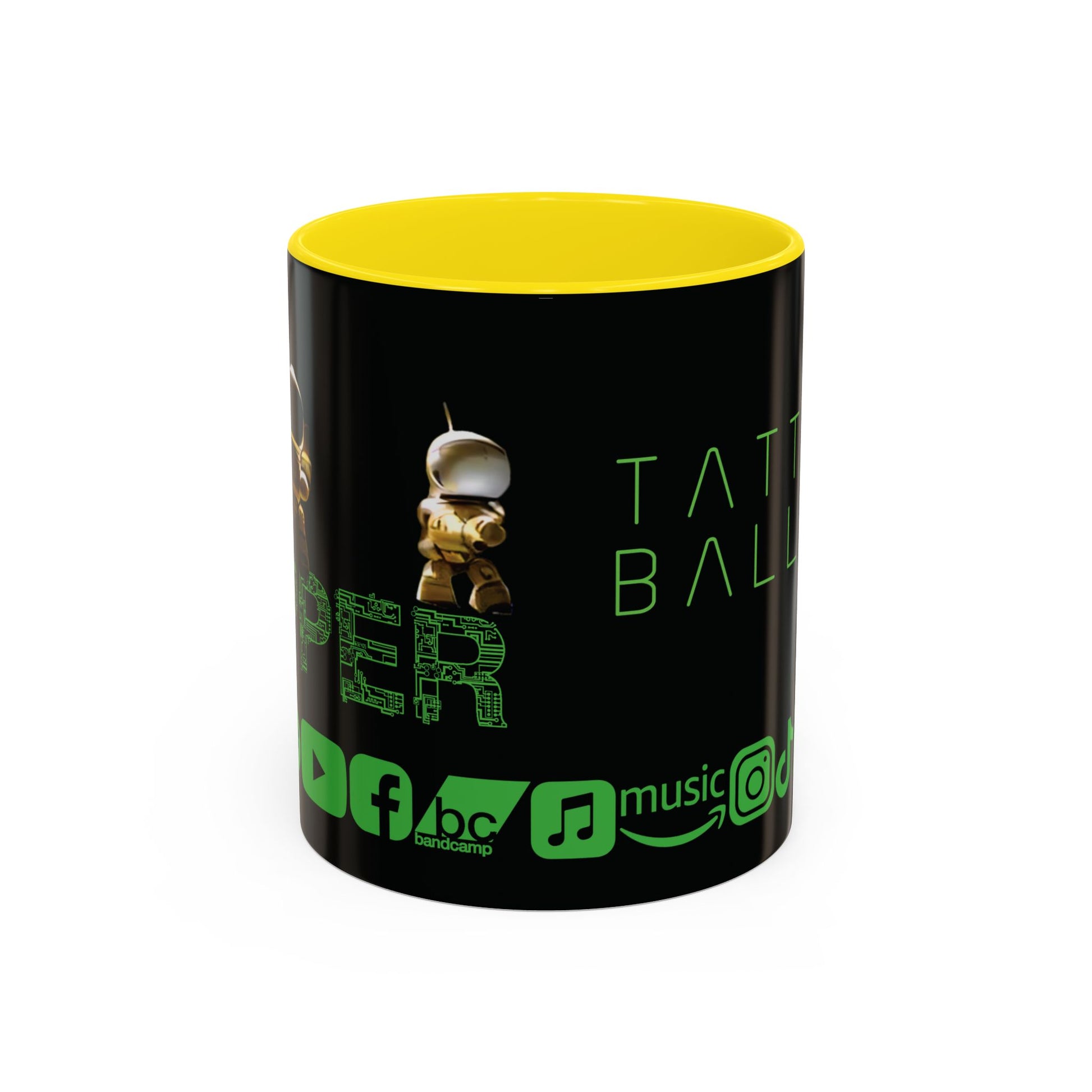 "Zapper" by Tattooed Balloon,  Accent Coffee Mug for TB Lovers