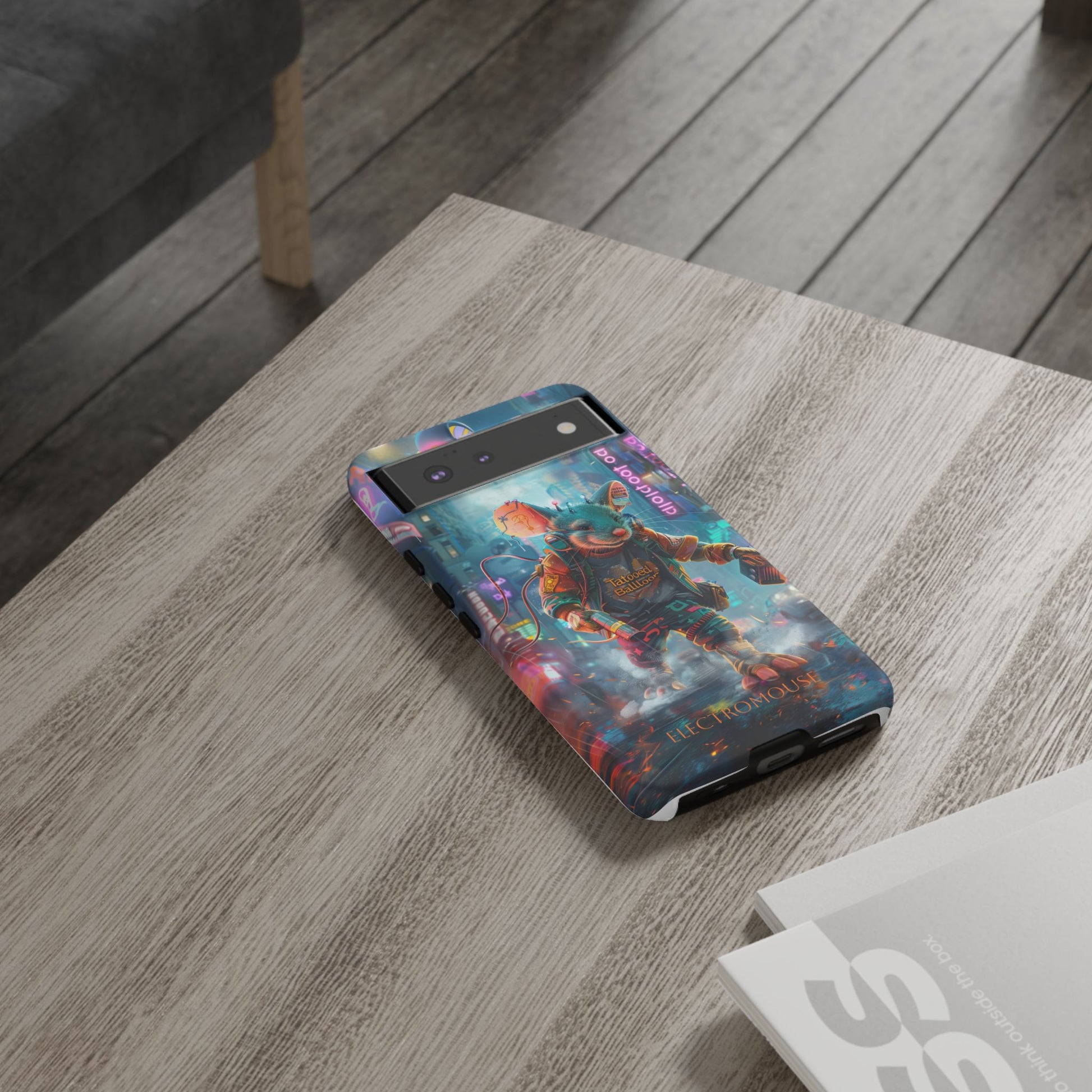 Electromouse Cyber City Design from Tattooed Balloon's 'Dirty Circuits' Album, Phone Cases