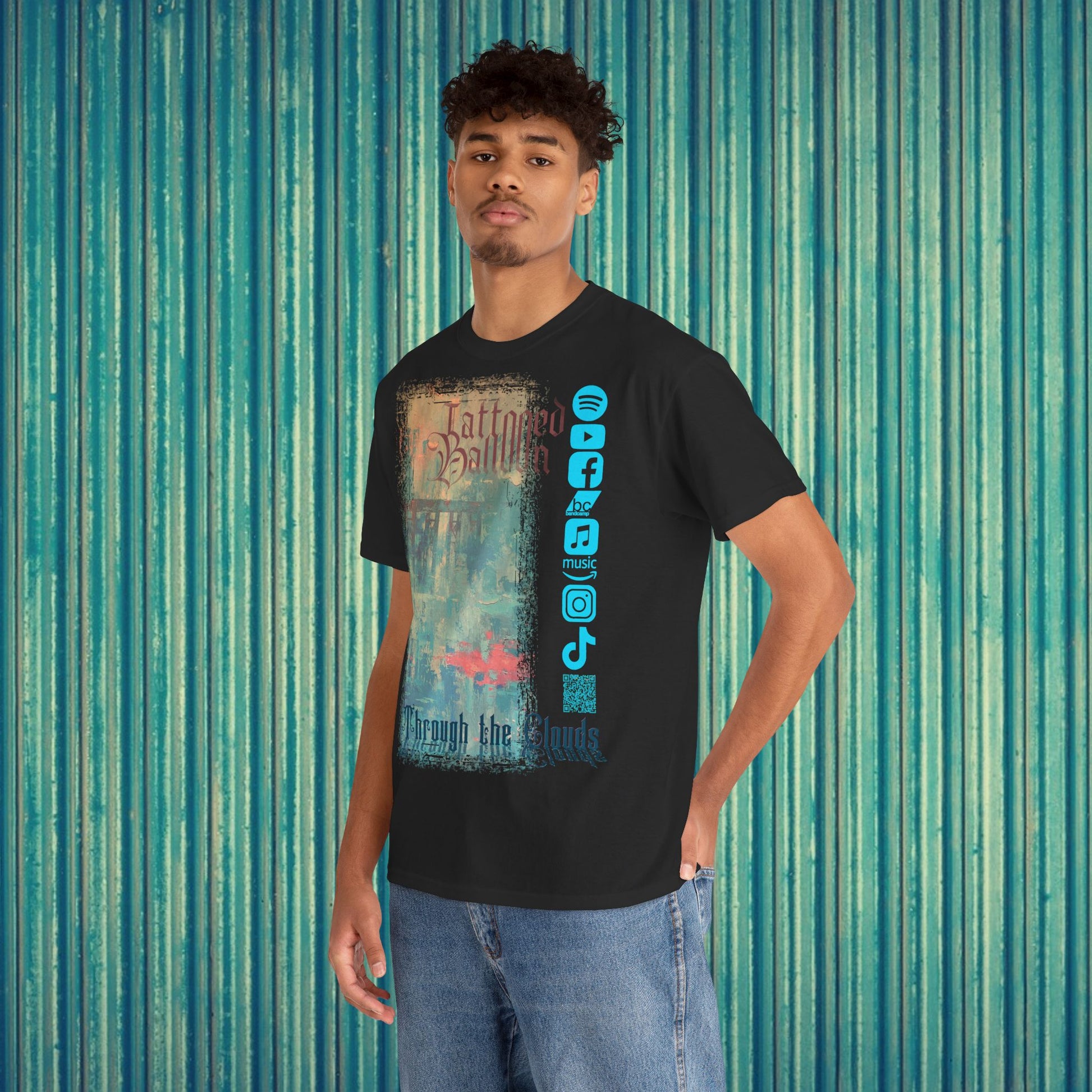 "Through The Clouds" Album Tee by Tattooed Balloon, Festival Apparel