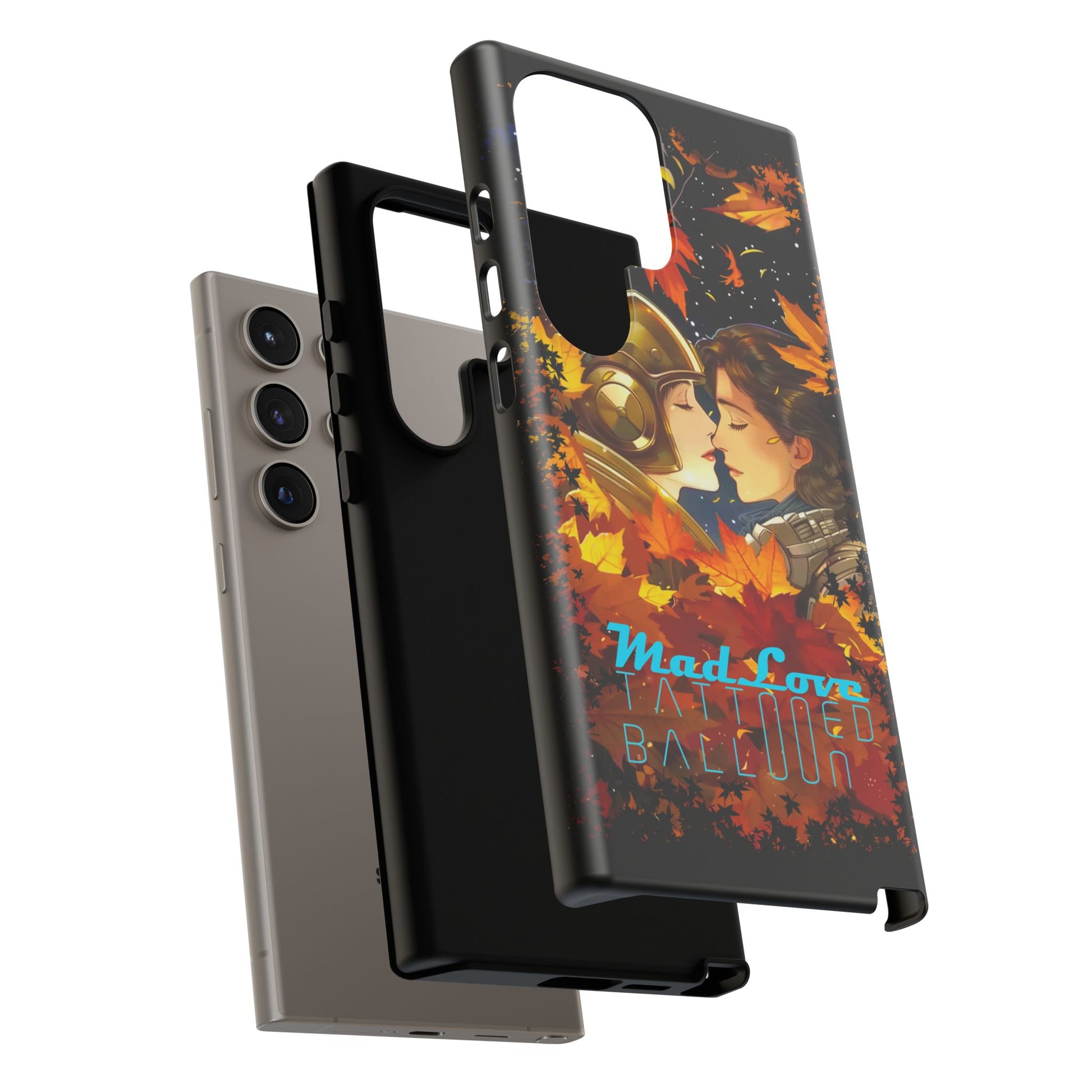 "Mad Love" Phone Case, Fall Themed Phone Accessory, Cute Couple Protector, Seasonal Tech Accessories, Gift for Him or Her