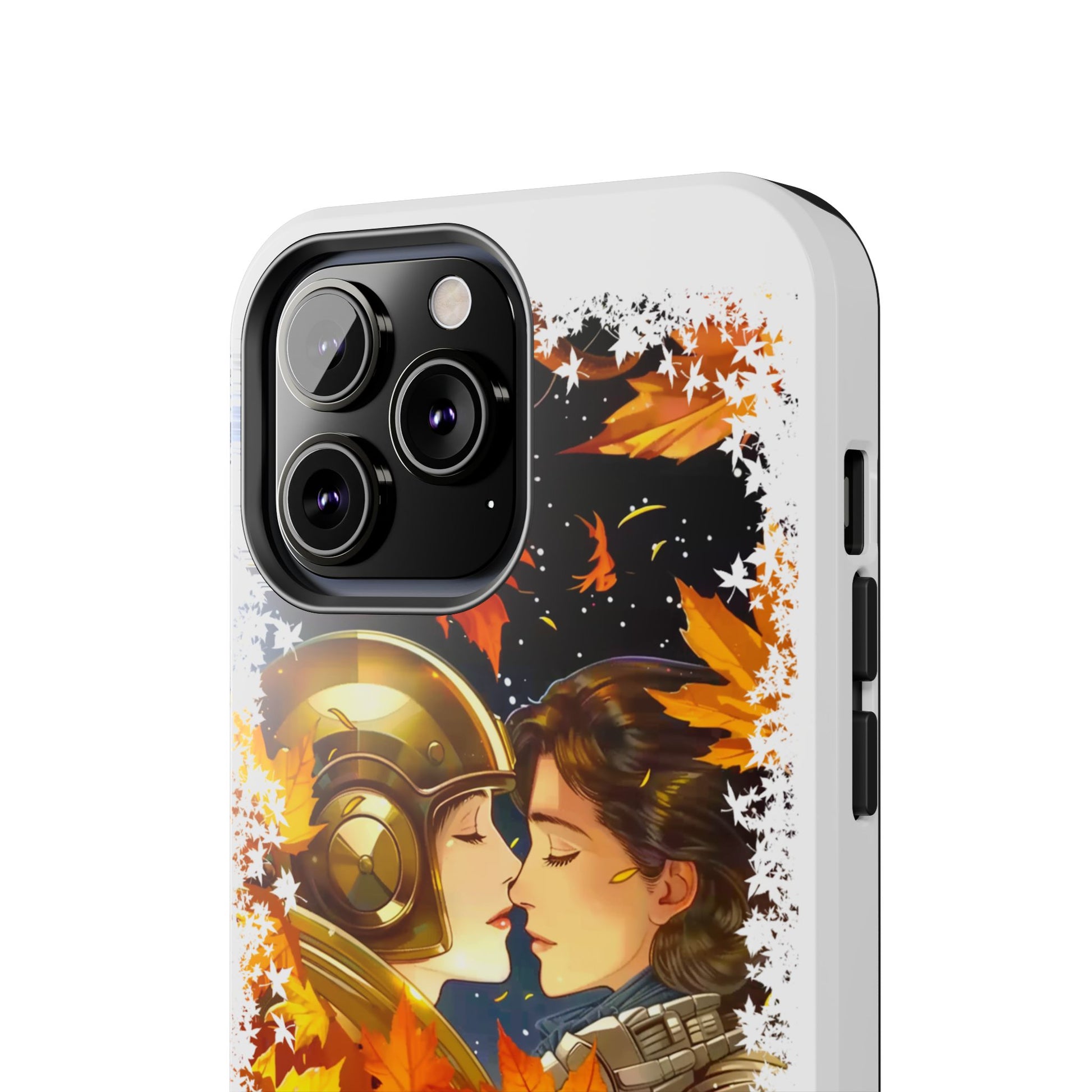"Mad Love" Phone Case, Fall Themed,  Protector, Seasonal Tech Accessories, white.