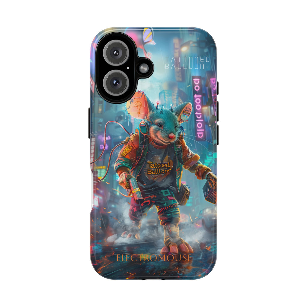 Electromouse Cyber City Design from Tattooed Balloon's 'Dirty Circuits' Album, Phone Cases