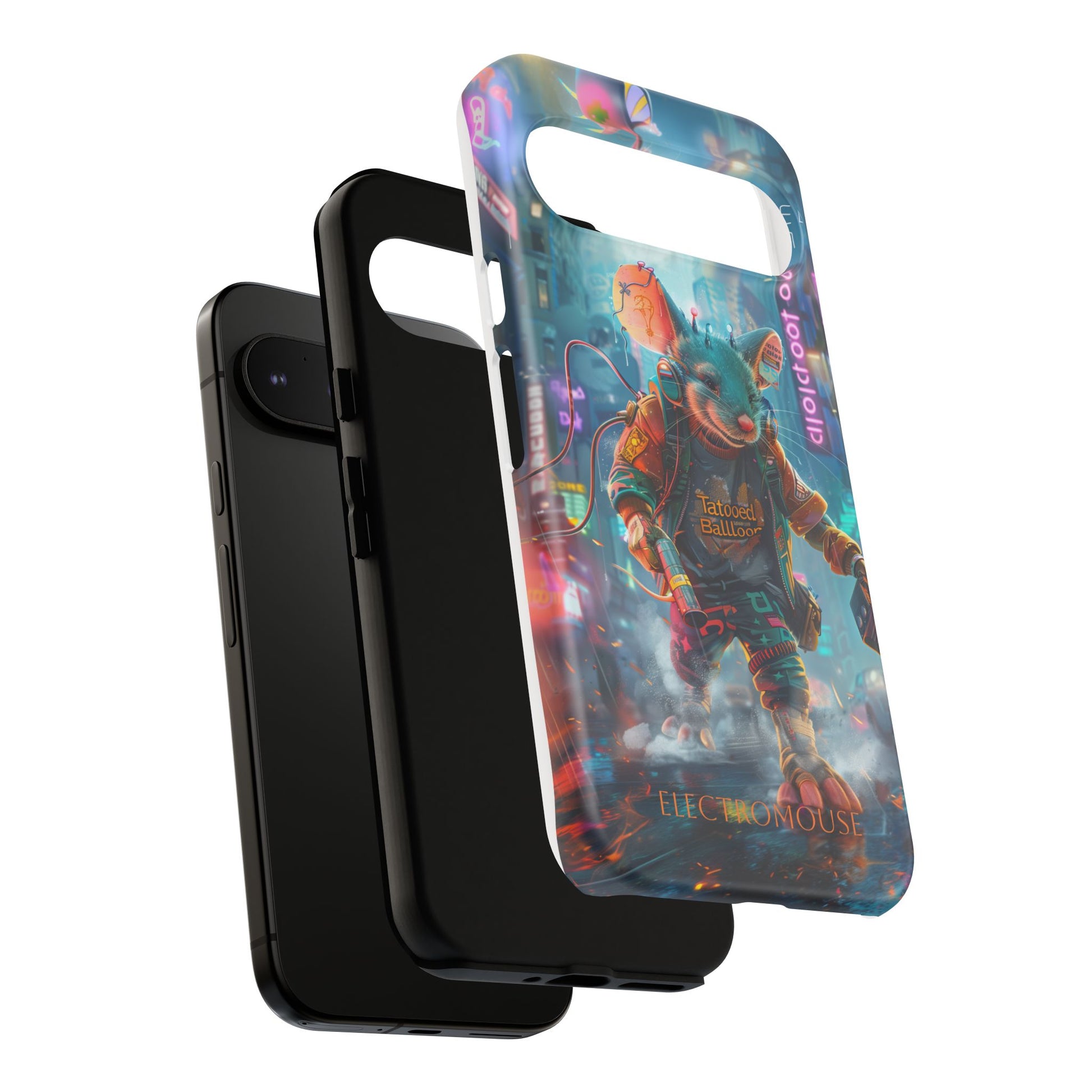 Electromouse Cyber City Design from Tattooed Balloon's 'Dirty Circuits' Album, Phone Cases
