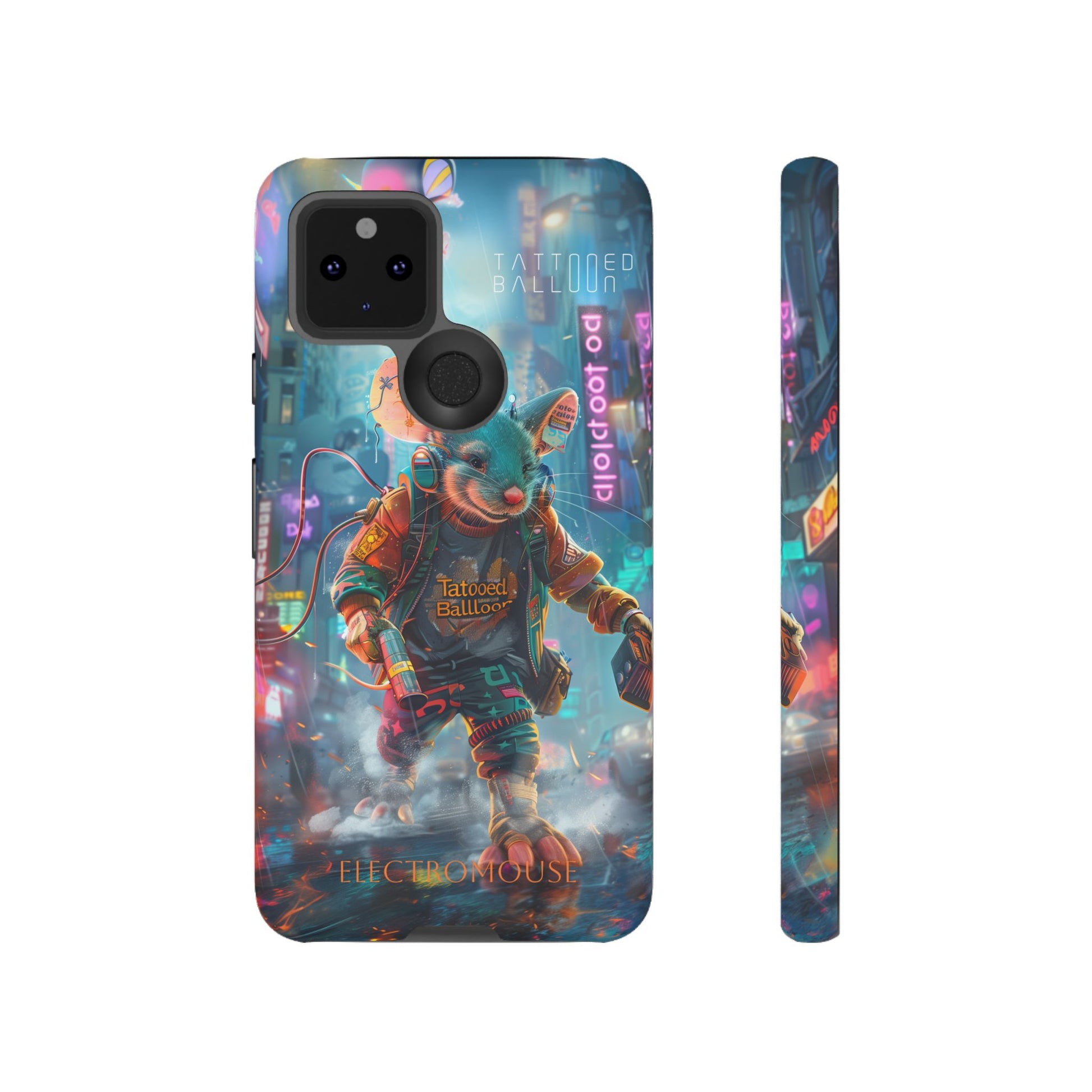 Electromouse Cyber City Design from Tattooed Balloon's 'Dirty Circuits' Album, Phone Cases