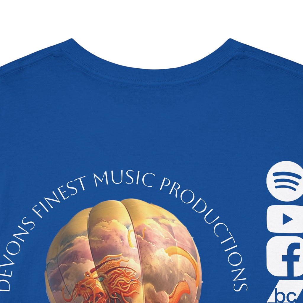 Tattooed Balloon Tee, Casual Wear, Dark Version T-Shirt, Festival Apparel