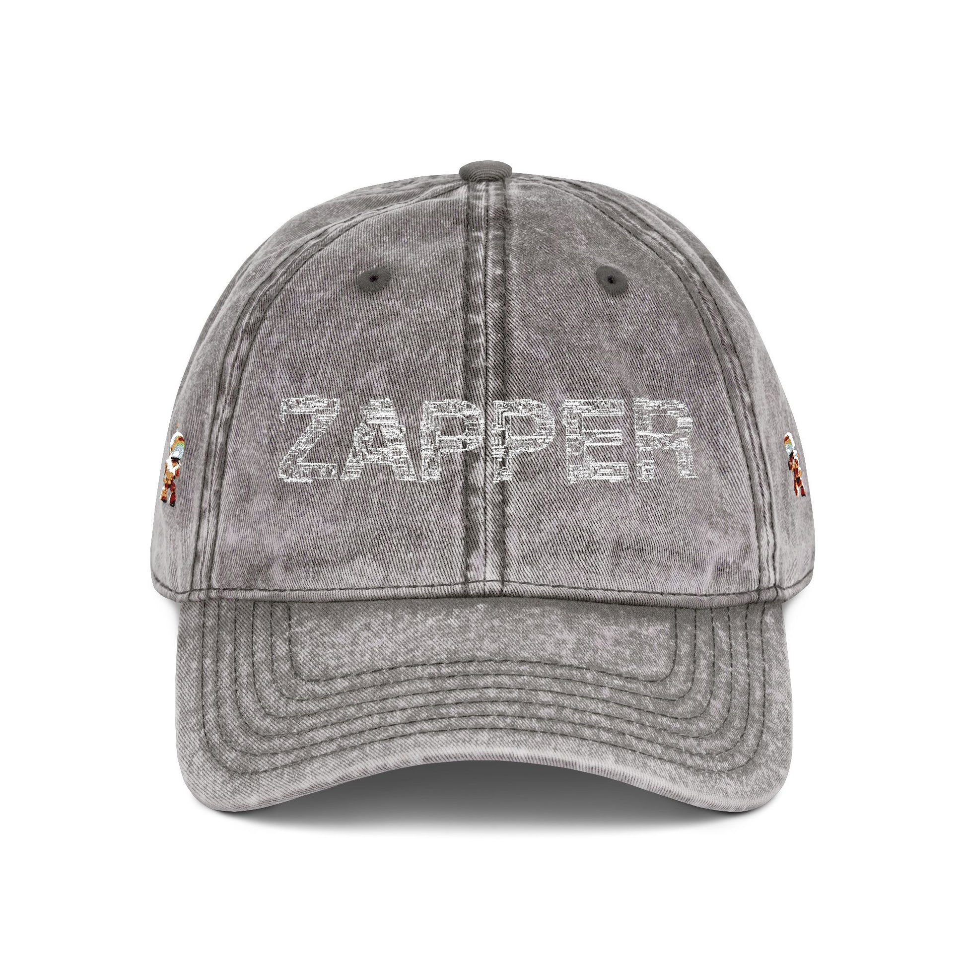 "Zapper" Vintage Embroidered Cap, Retro Hat for Casual Style, Dad Hat, Gift for Music Lovers, Vintage Fashion Accessory