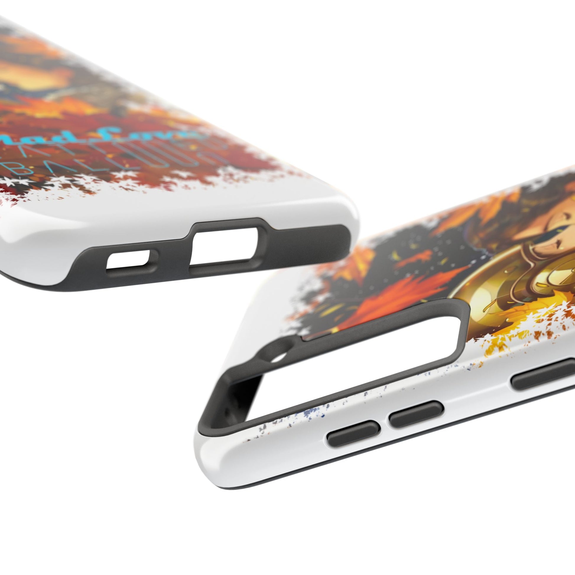 "Mad Love" Phone Case, Fall Themed,  Protector, Seasonal Tech Accessories, white.