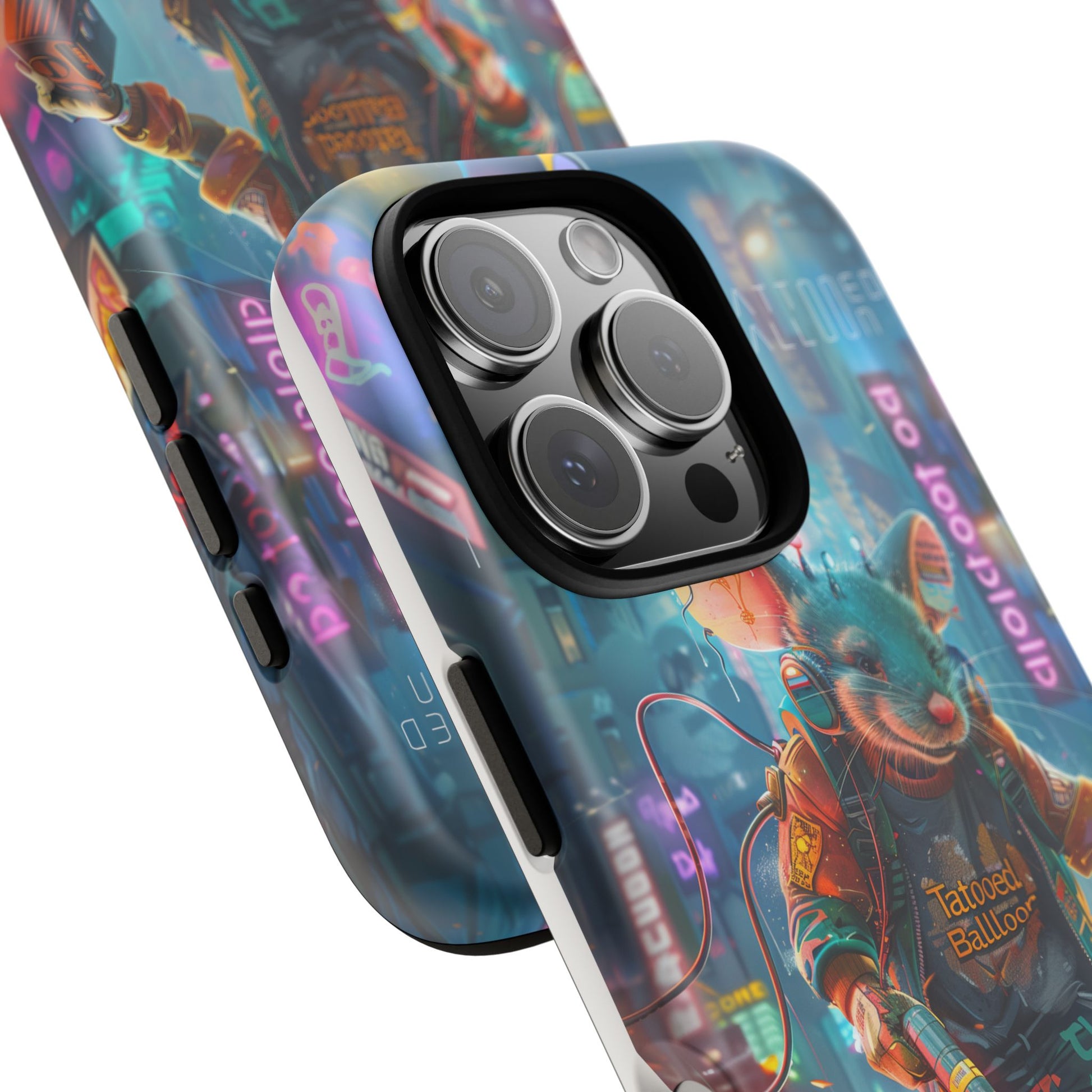 Electromouse Cyber City Design from Tattooed Balloon's 'Dirty Circuits' Album, Phone Cases