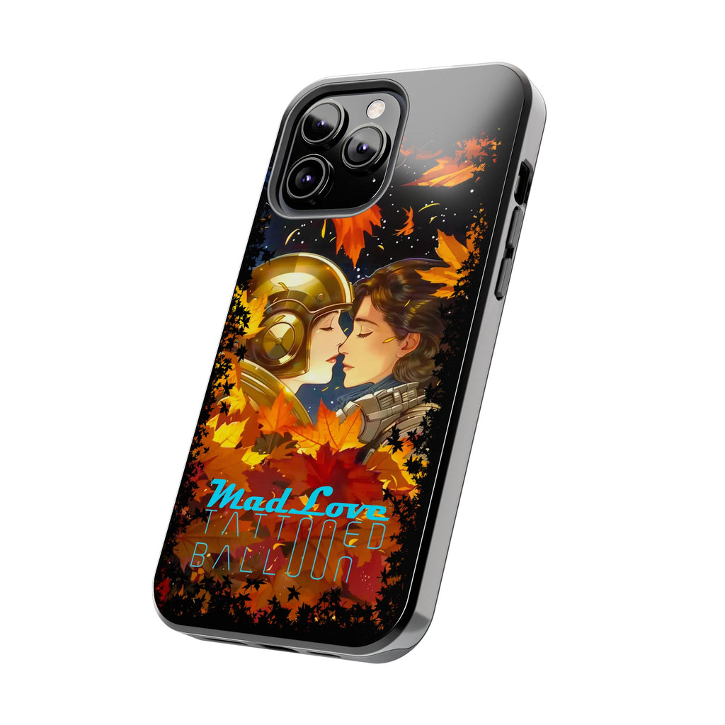 Tattooed Balloon, Unique Phone Covers, Mad Love Design, Autumn Vibes, Romantic Quotes Tough Phone Cases for Her | Fall Accessories, Couple Gifts,
