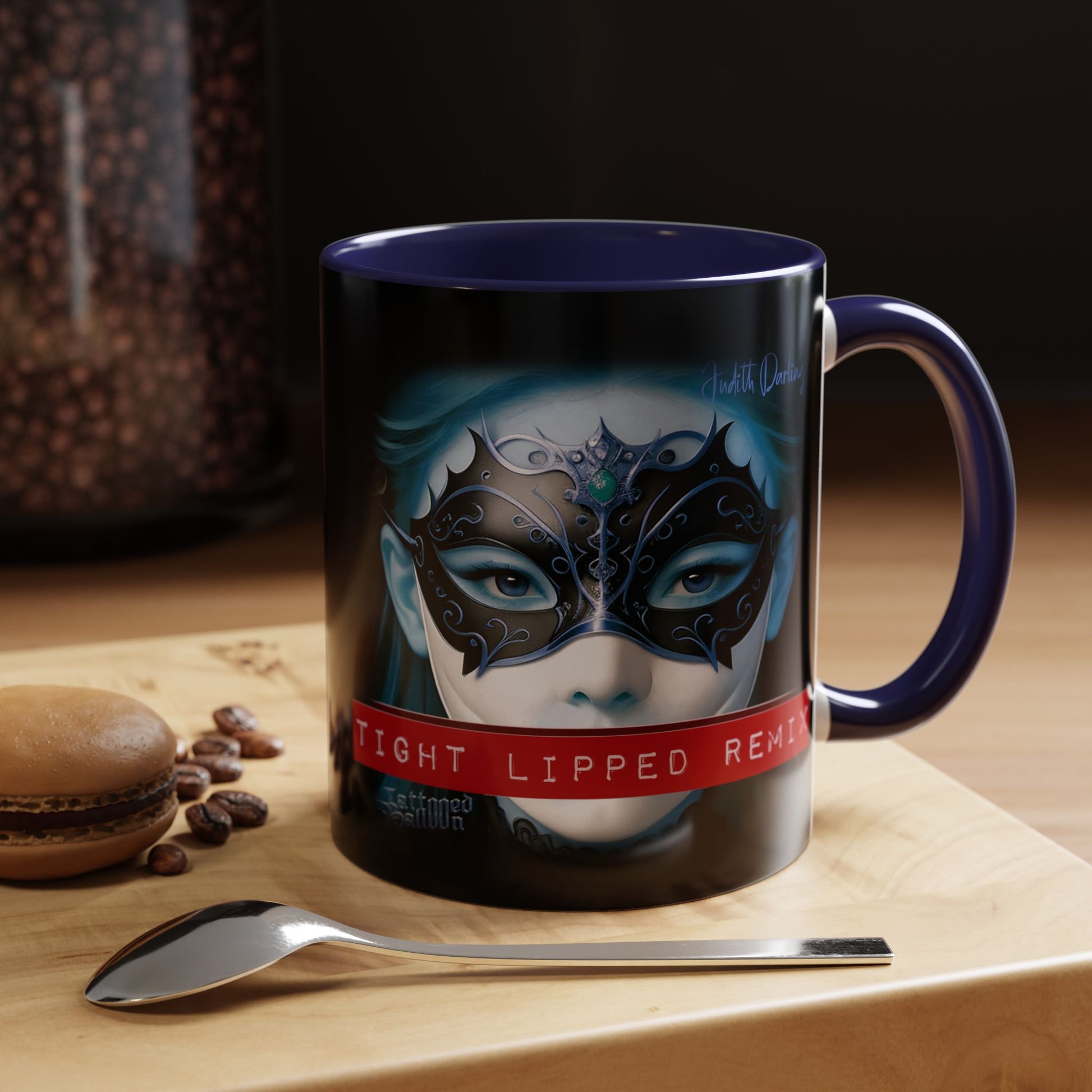 "Judith Darling" Mystical Masquerade Coffee Mug from Tattooed Balloon