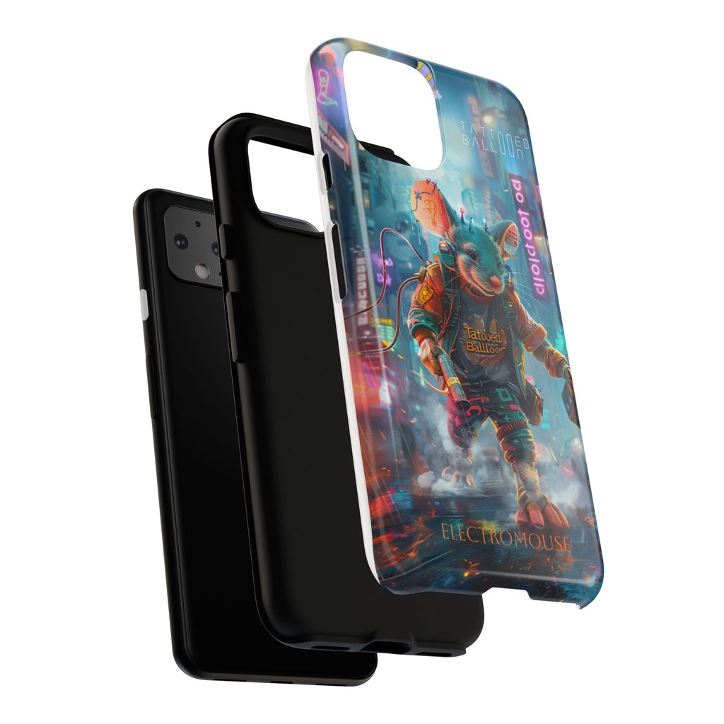 Electromouse Cyber City Design from Tattooed Balloon's 'Dirty Circuits' Album, Phone Cases