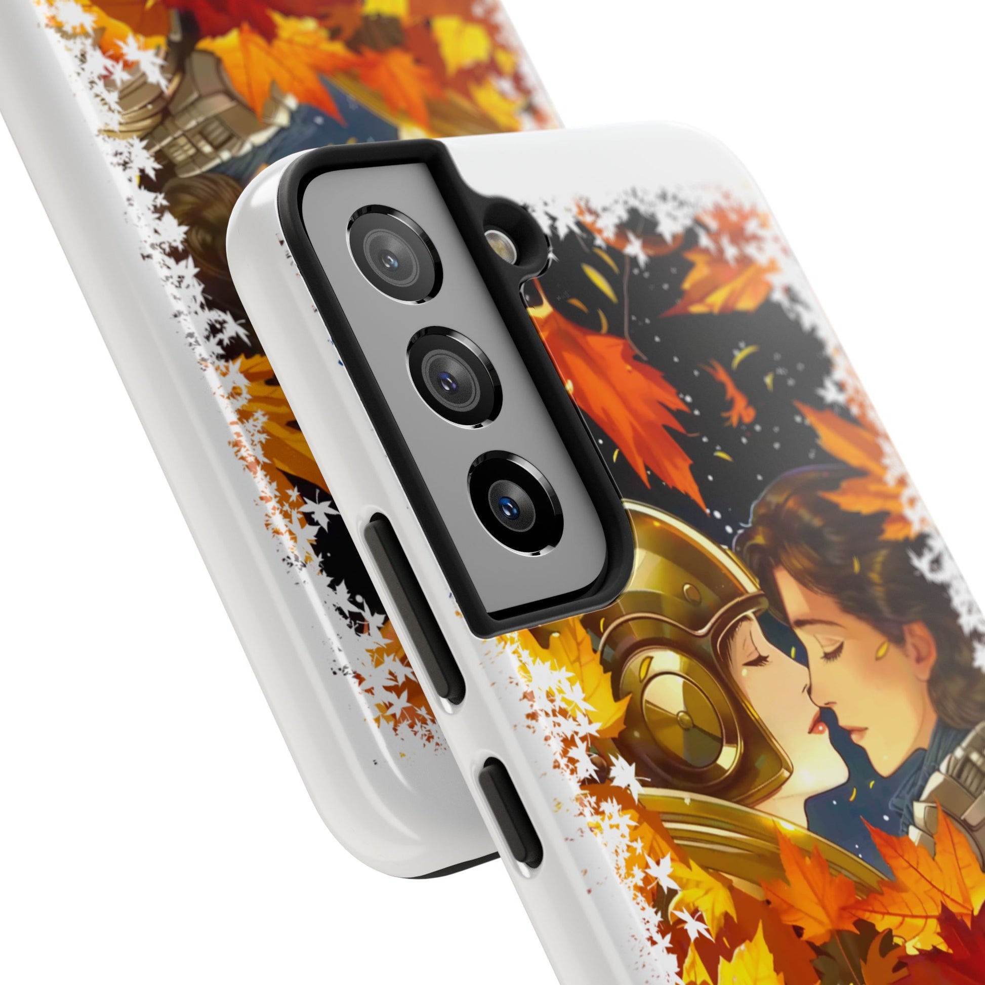 "Mad Love" Phone Case, Fall Themed,  Protector, Seasonal Tech Accessories, white.