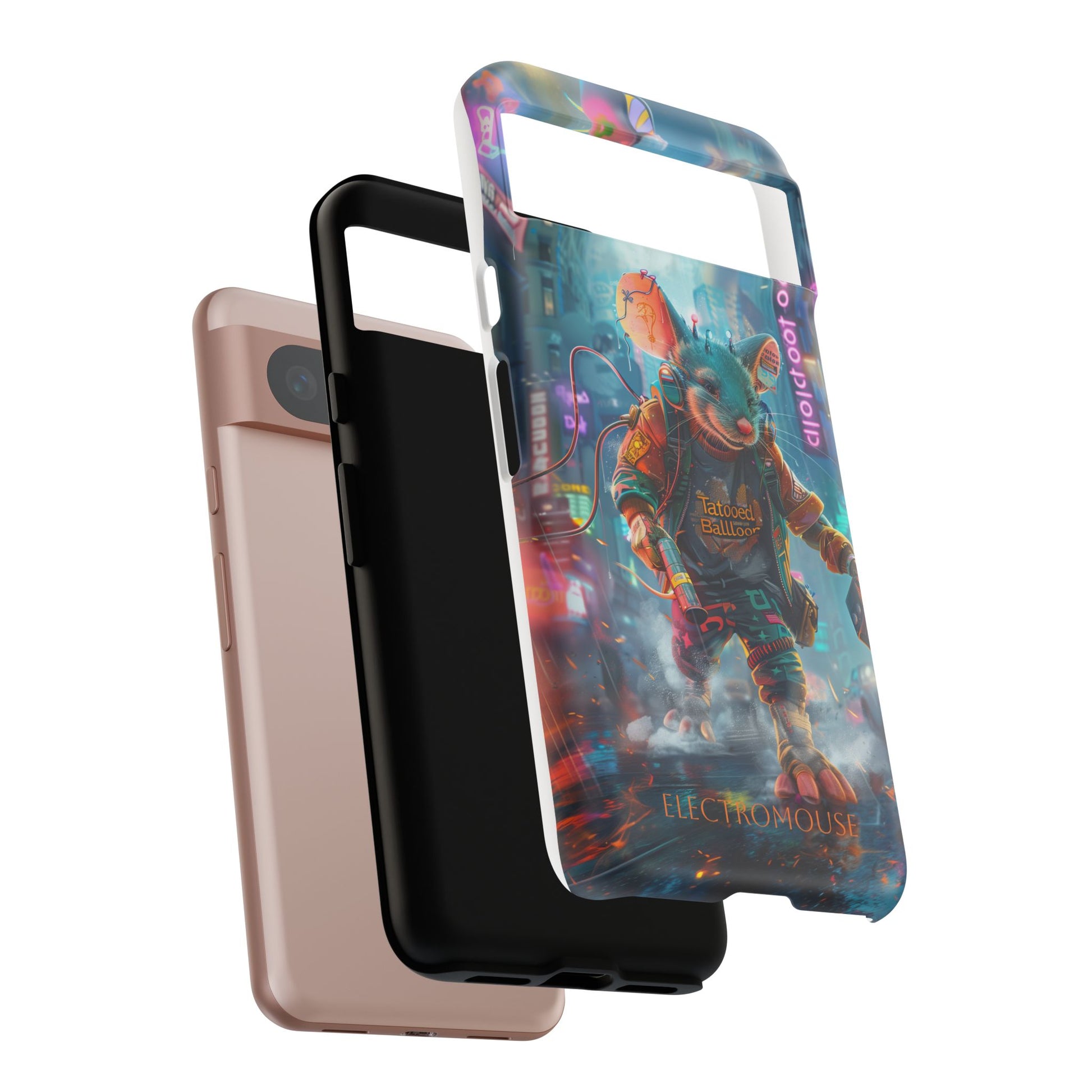 Electromouse Cyber City Design from Tattooed Balloon's 'Dirty Circuits' Album, Phone Cases