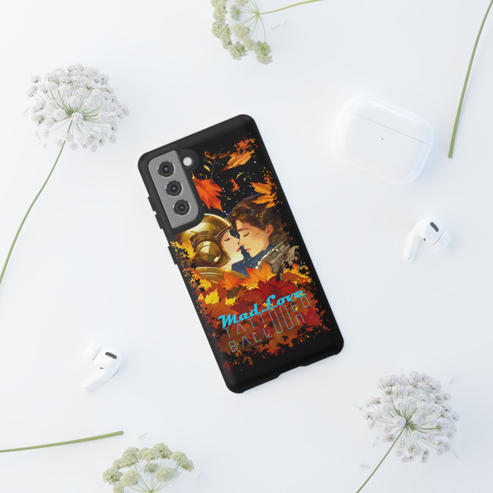 "Mad Love" Phone Case, Fall Themed Phone Accessory, Cute Couple Protector, Seasonal Tech Accessories, Gift for Him or Her