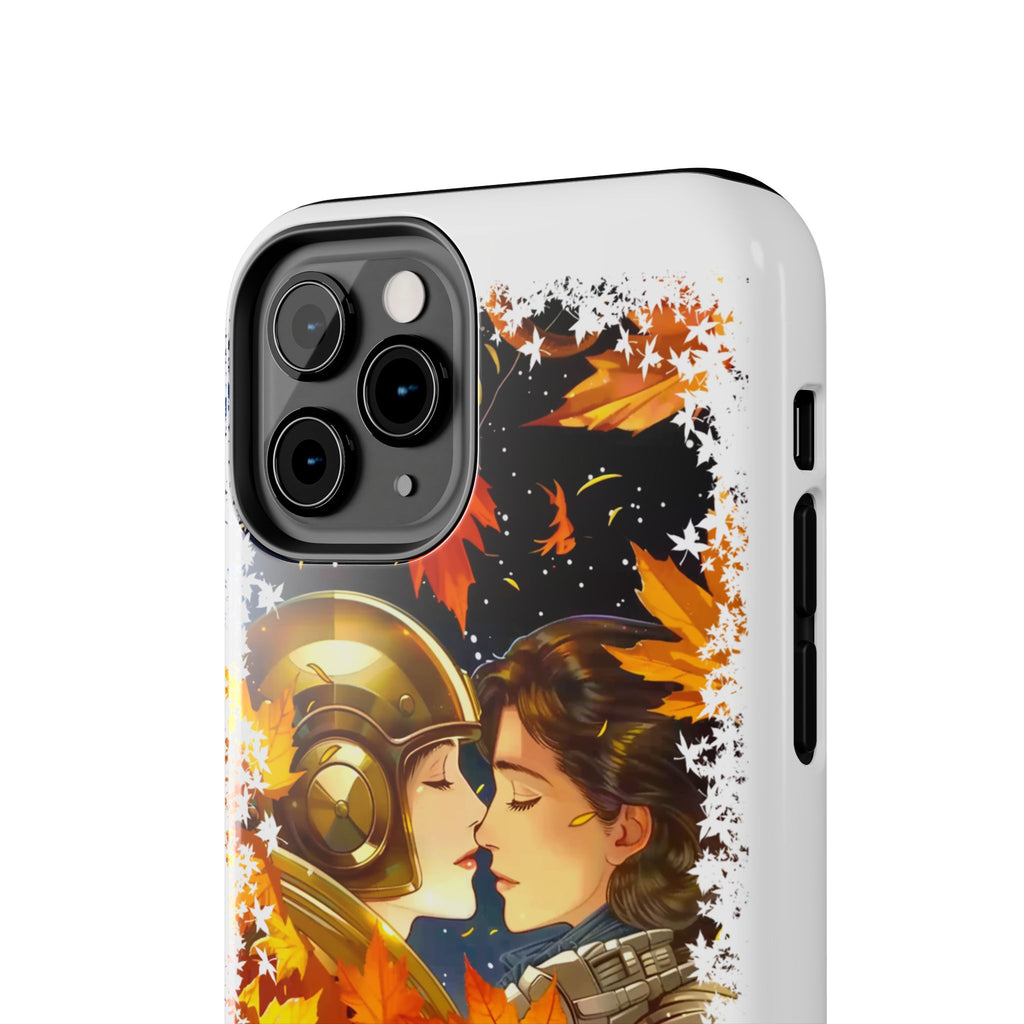 "Mad Love" Phone Case, Fall Themed,  Protector, Seasonal Tech Accessories, white.