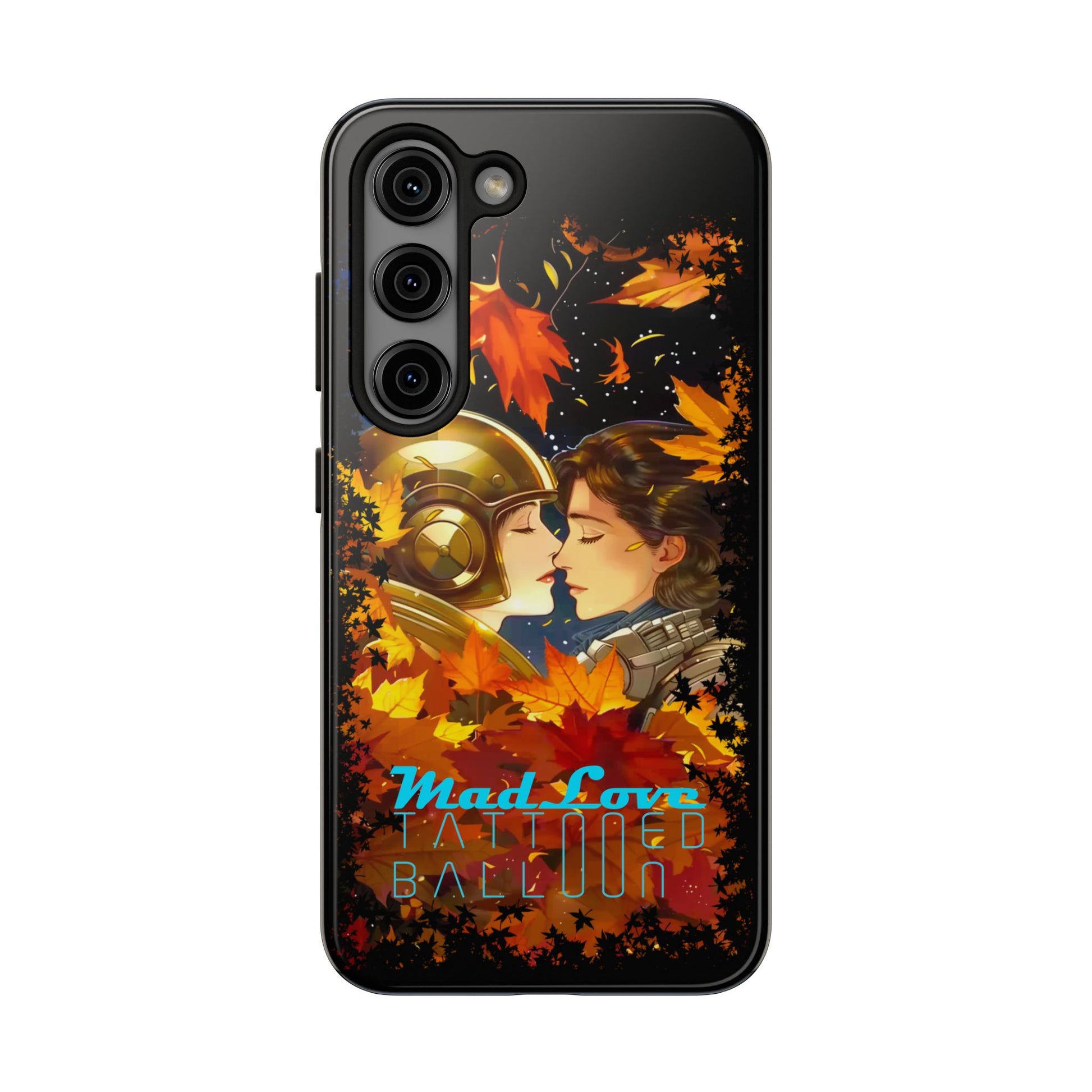 Tattooed Balloon, Unique Phone Covers, Mad Love Design, Autumn Vibes, Romantic Quotes Tough Phone Cases for Her | Fall Accessories, Couple Gifts,