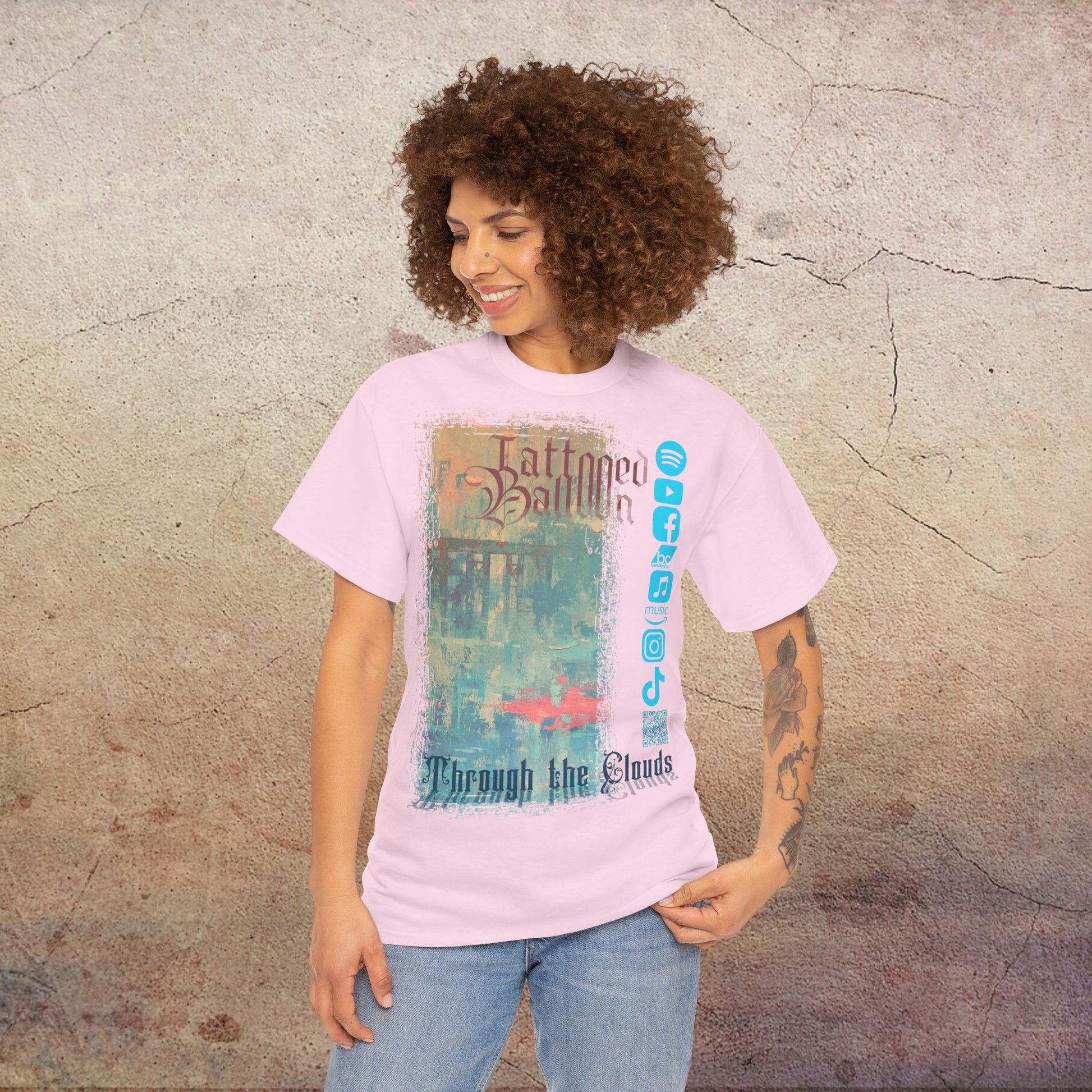 "Through The Clouds" Album Tee by Tattooed Balloon, Festival Apparel