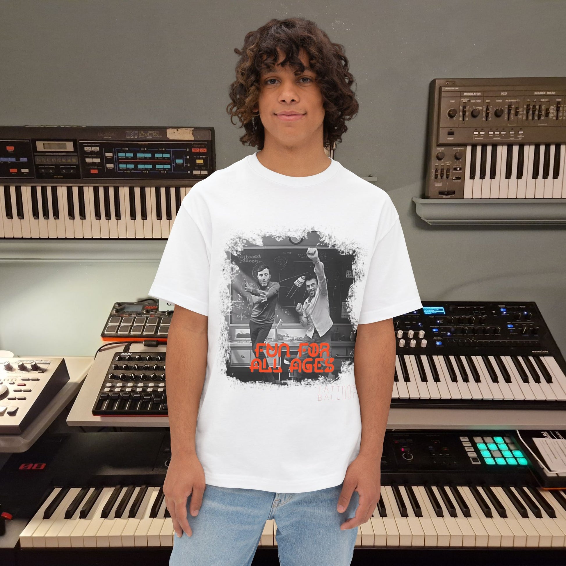 "Hypersonic" from Tattooed Balloons album "Fun For All Ages"  Unisex Oversized Boxy Tee