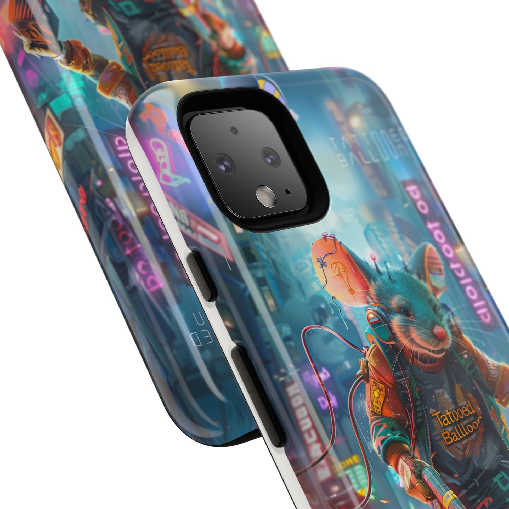 Electromouse Cyber City Design from Tattooed Balloon's 'Dirty Circuits' Album, Phone Cases