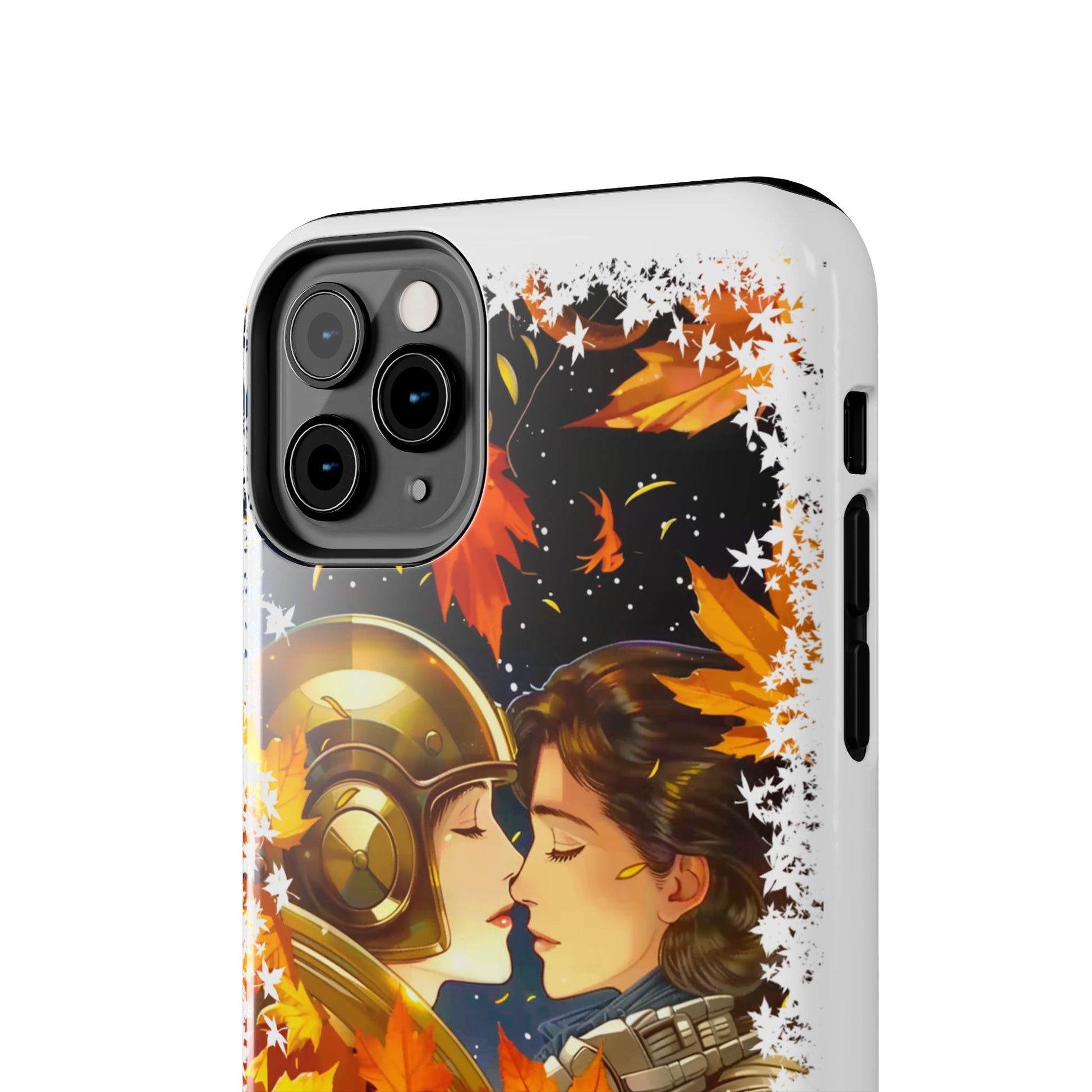 "Mad Love" Phone Case, Fall Themed,  Protector, Seasonal Tech Accessories, white.