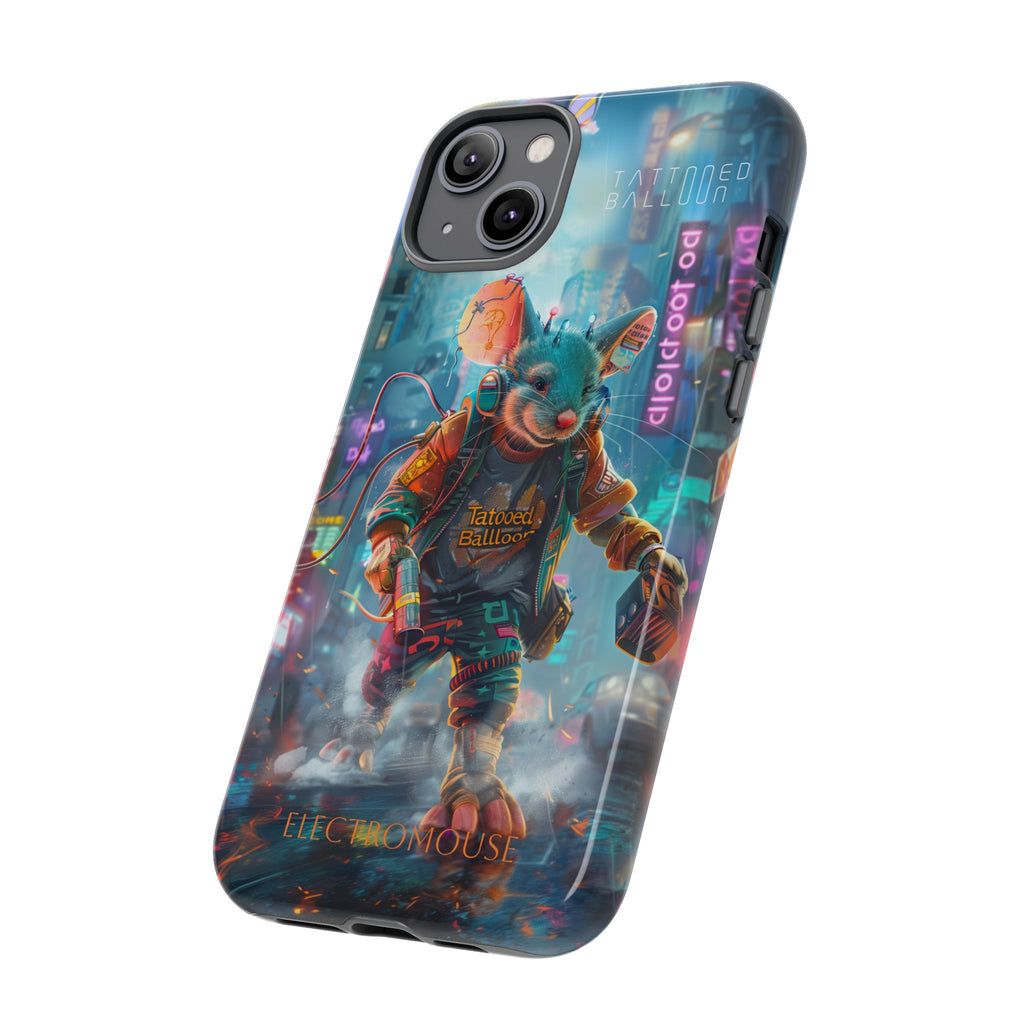Electromouse Cyber City Design from Tattooed Balloon's 'Dirty Circuits' Album, Phone Cases