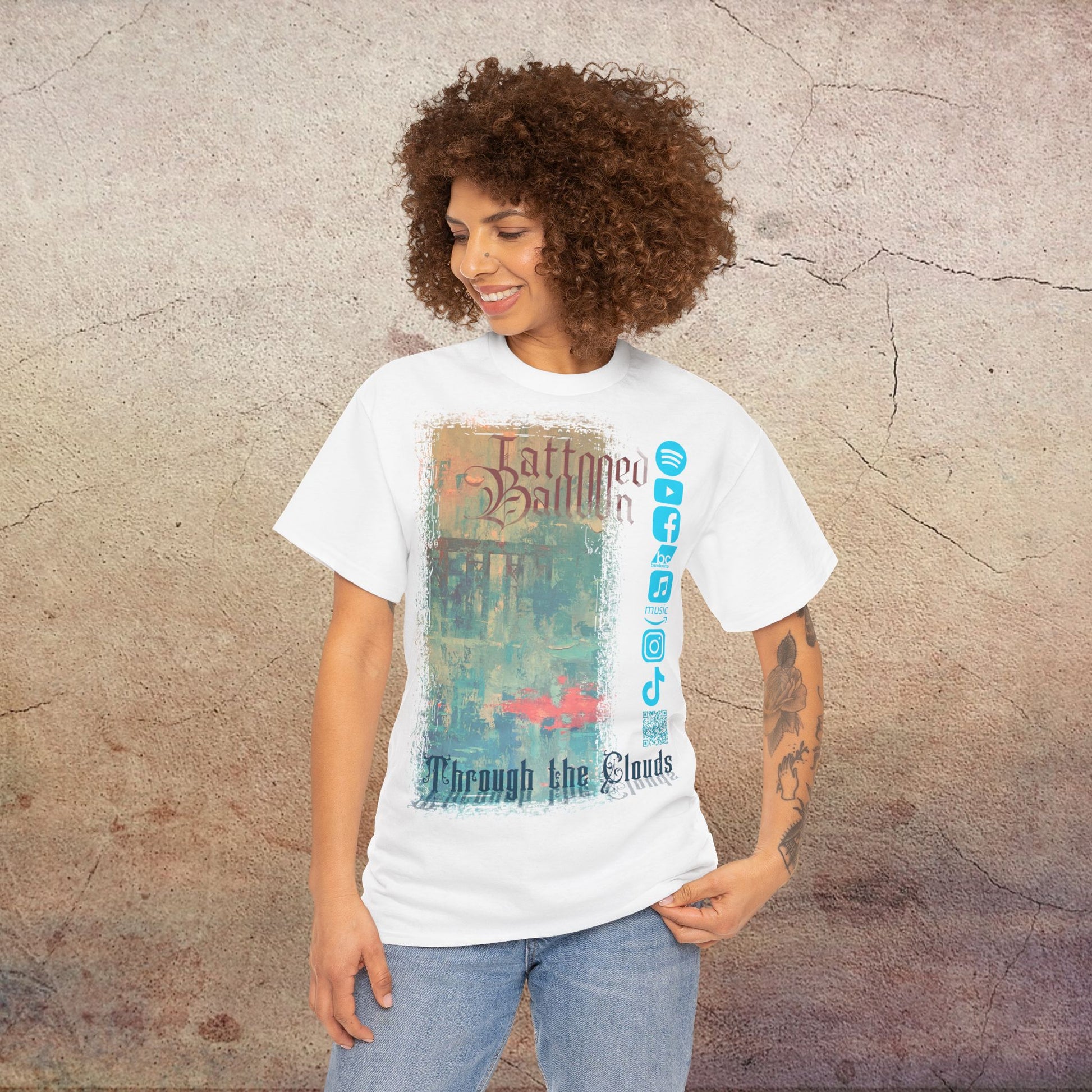 "Through The Clouds" Album Tee by Tattooed Balloon, Festival Apparel