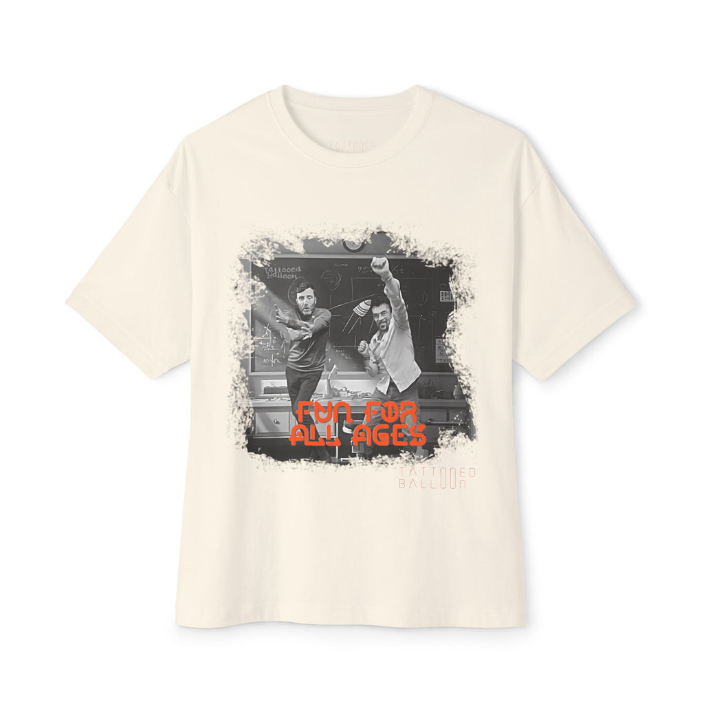 "Hypersonic" from Tattooed Balloons album "Fun For All Ages"  Unisex Oversized Boxy Tee