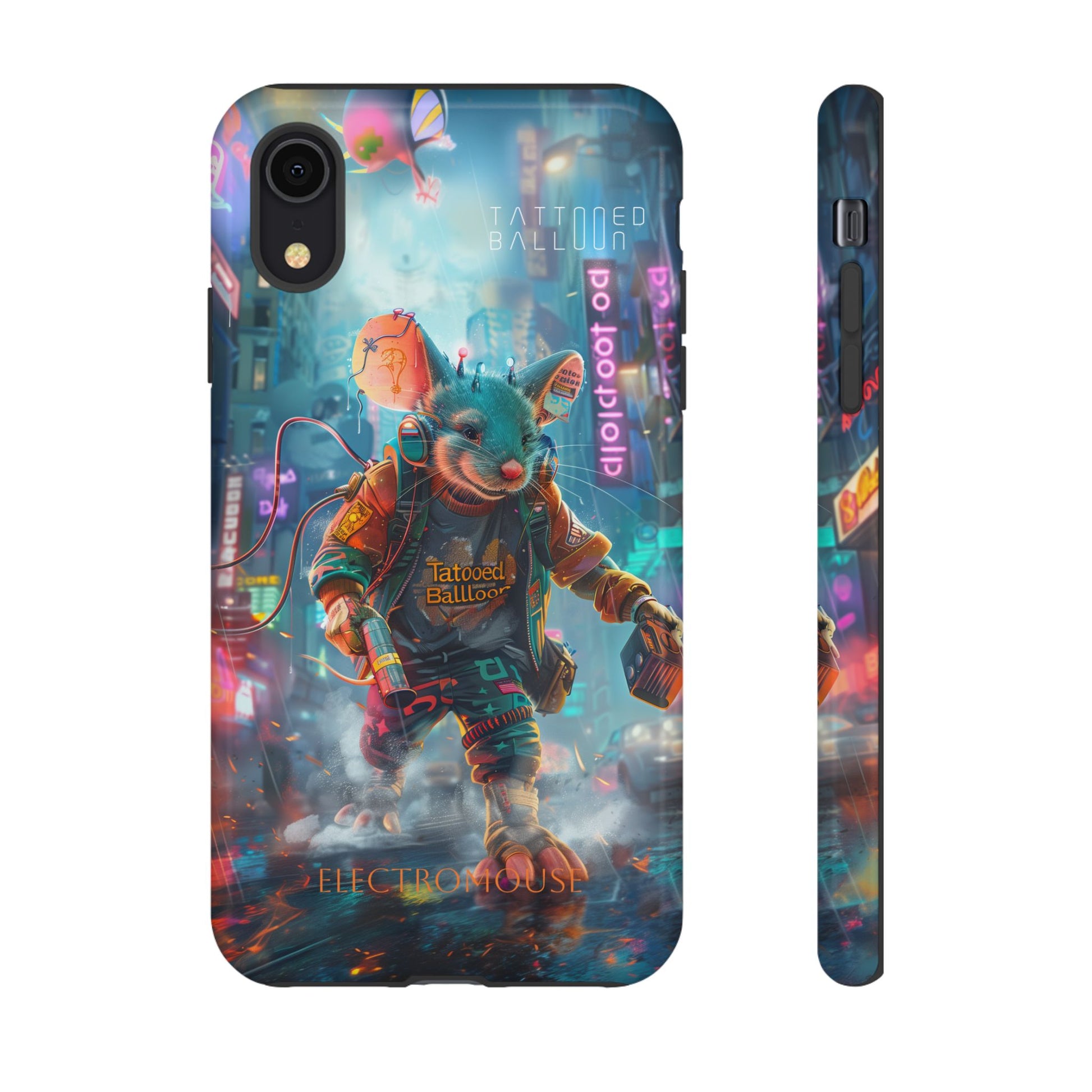 Electromouse Cyber City Design from Tattooed Balloon's 'Dirty Circuits' Album, Phone Cases