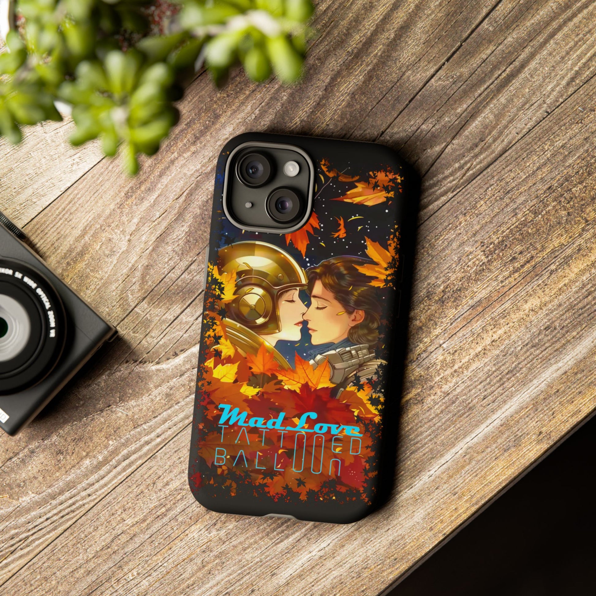 "Mad Love" Phone Case, Fall Themed Phone Accessory, Cute Couple Protector, Seasonal Tech Accessories, Gift for Him or Her