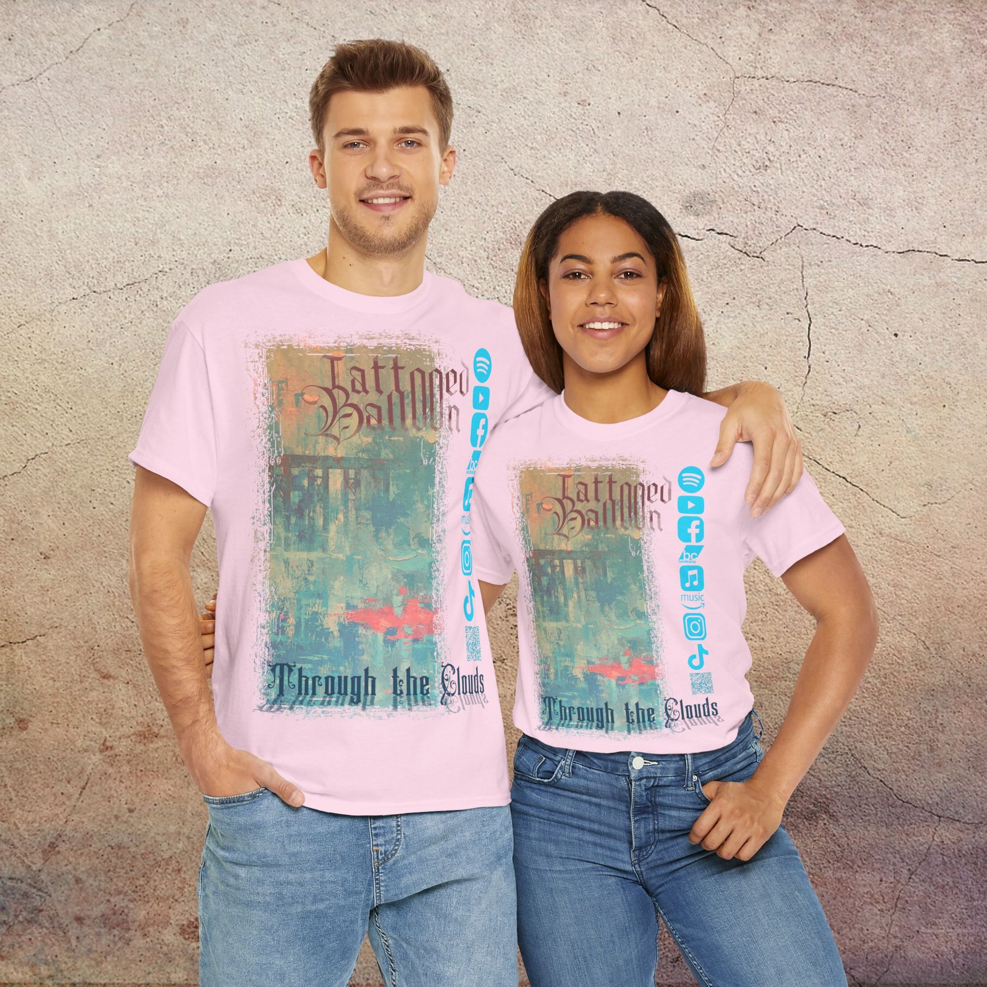 "Through The Clouds" Album Tee by Tattooed Balloon, Festival Apparel