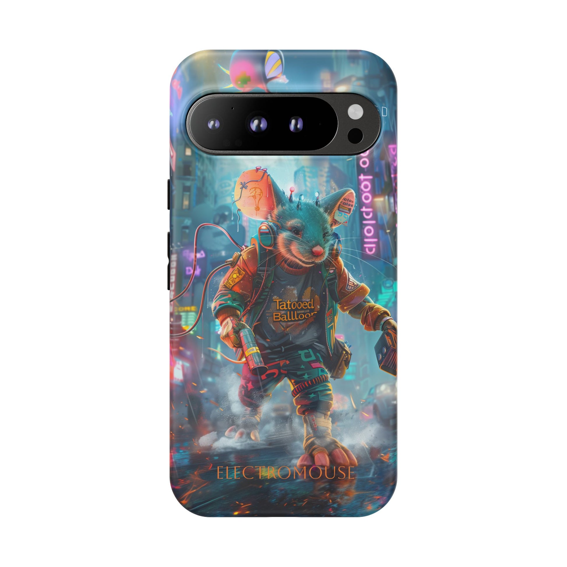 Electromouse Cyber City Design from Tattooed Balloon's 'Dirty Circuits' Album, Phone Cases