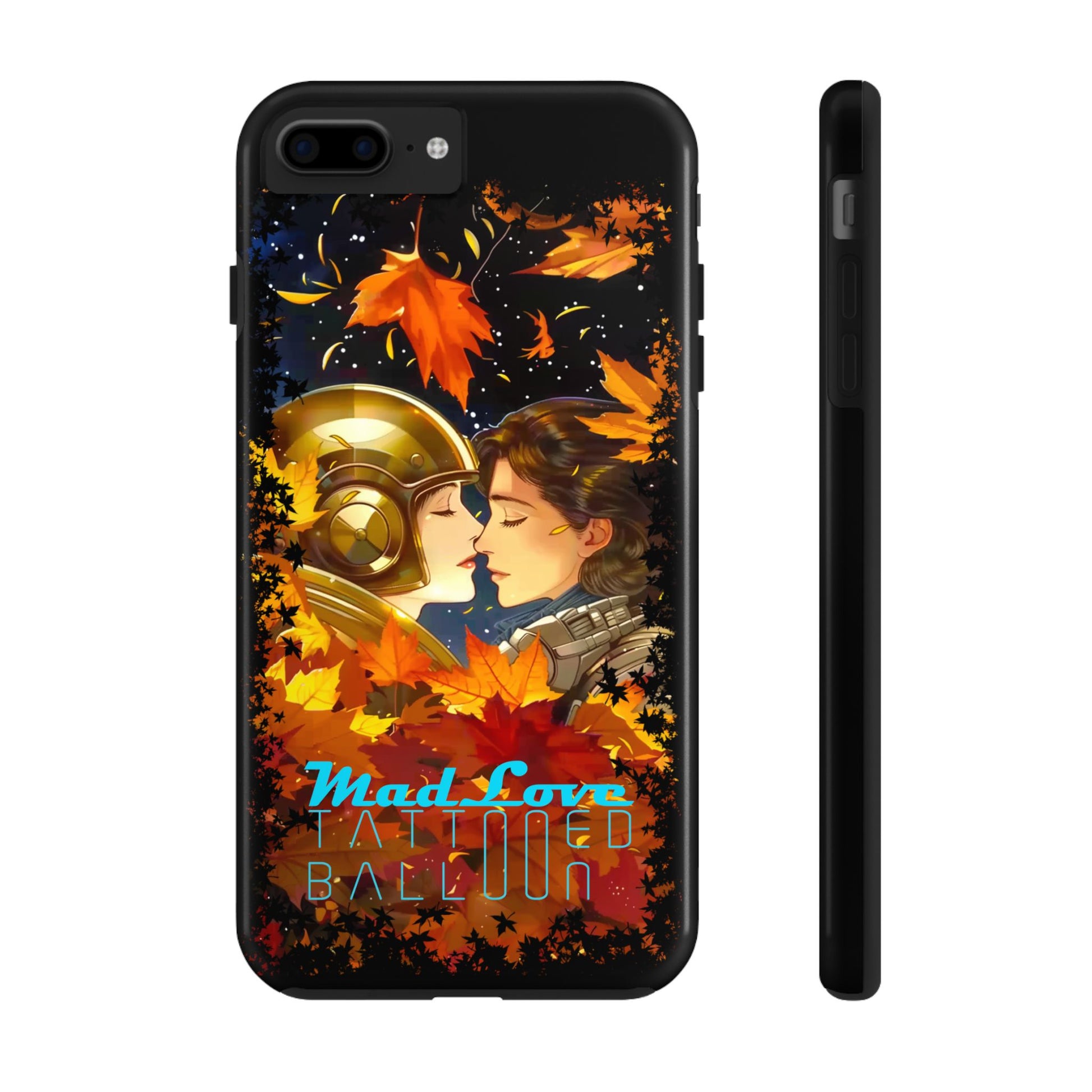 Tattooed Balloon, Unique Phone Covers, Mad Love Design, Autumn Vibes, Romantic Quotes Tough Phone Cases for Her | Fall Accessories, Couple Gifts,